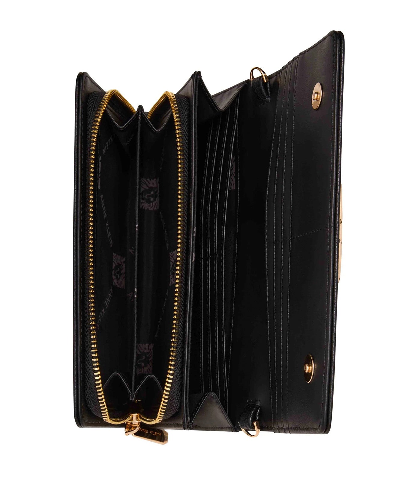 Small Chain Link Wallet on Chain Black