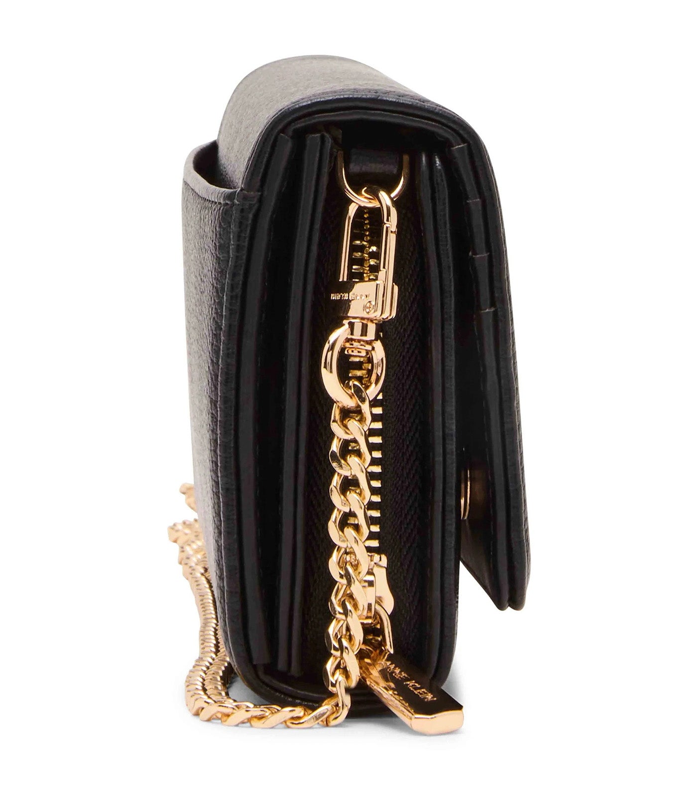 Small Chain Link Wallet on Chain Black