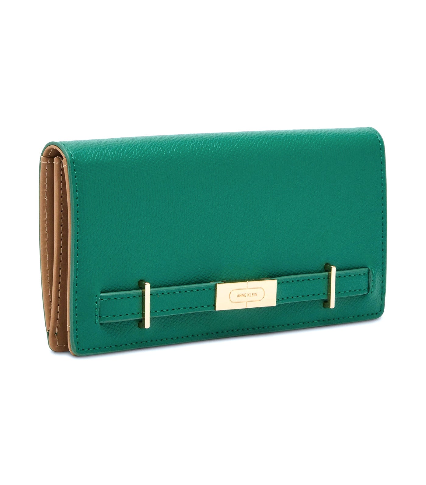 Belted Bifold Continental Wallet Green