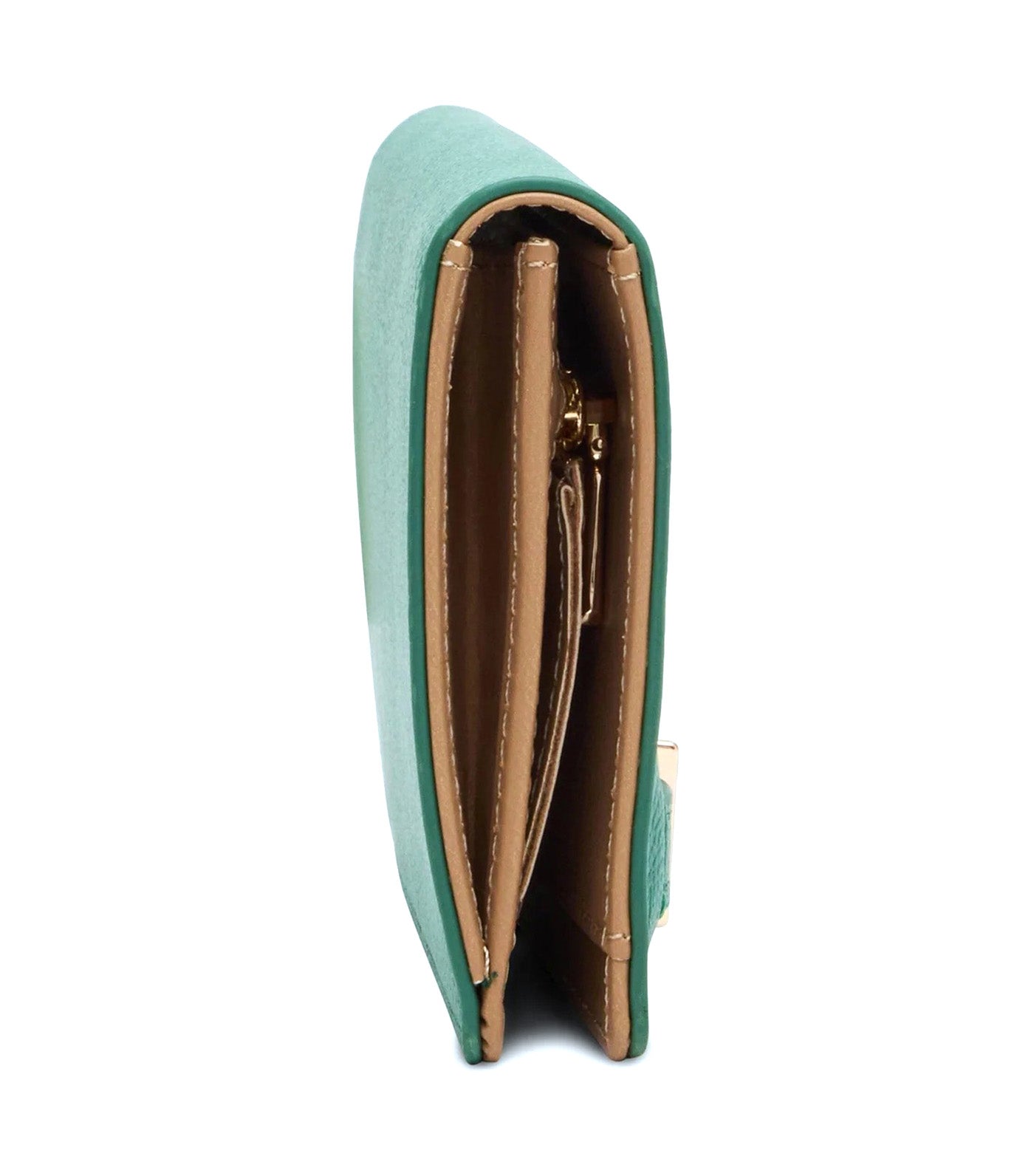 Belted Bifold Continental Wallet Green