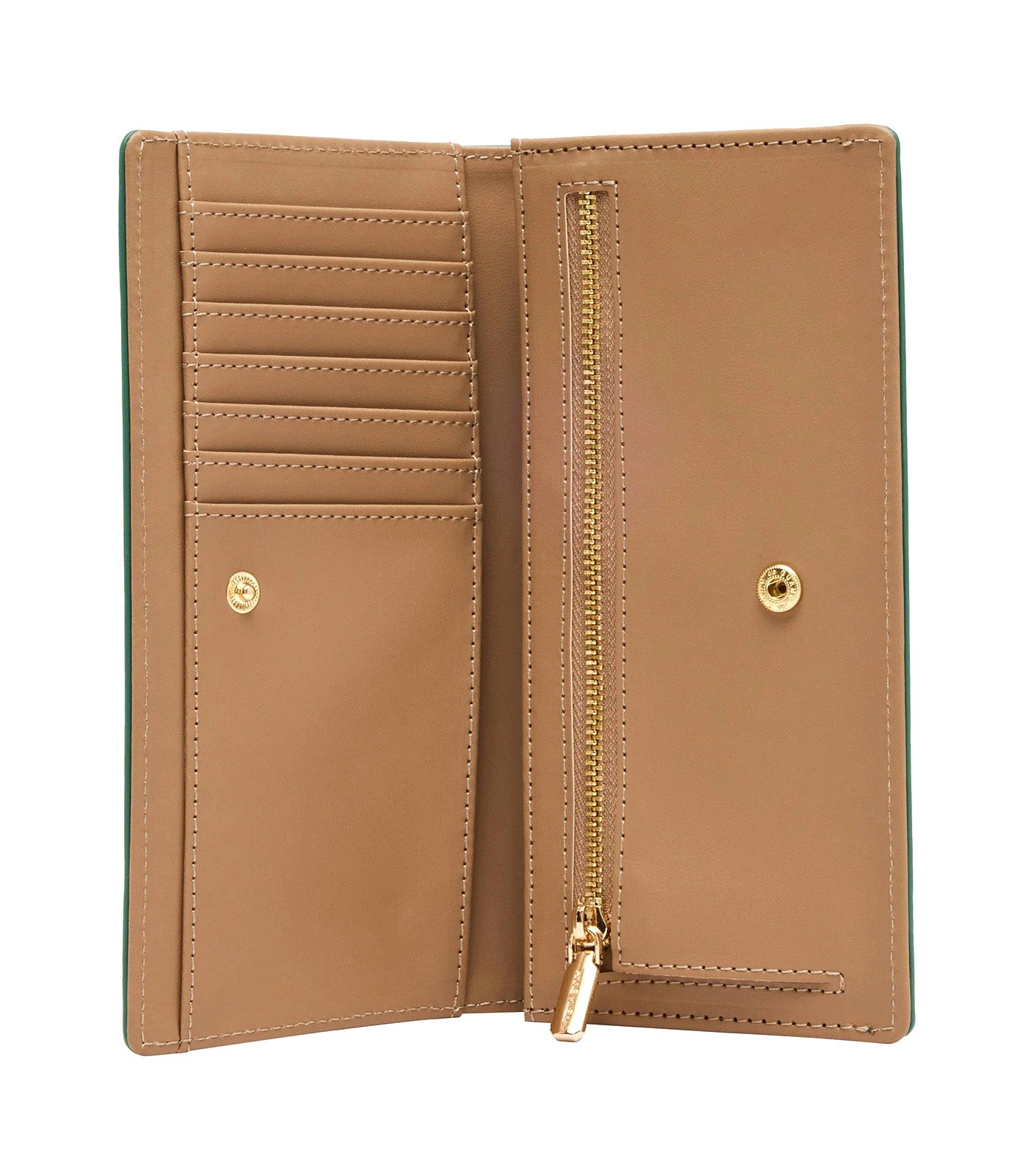 Belted Bifold Continental Wallet Green