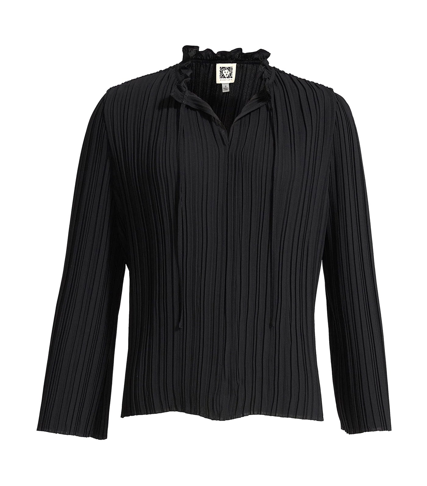 Tie Neck Pleated Top