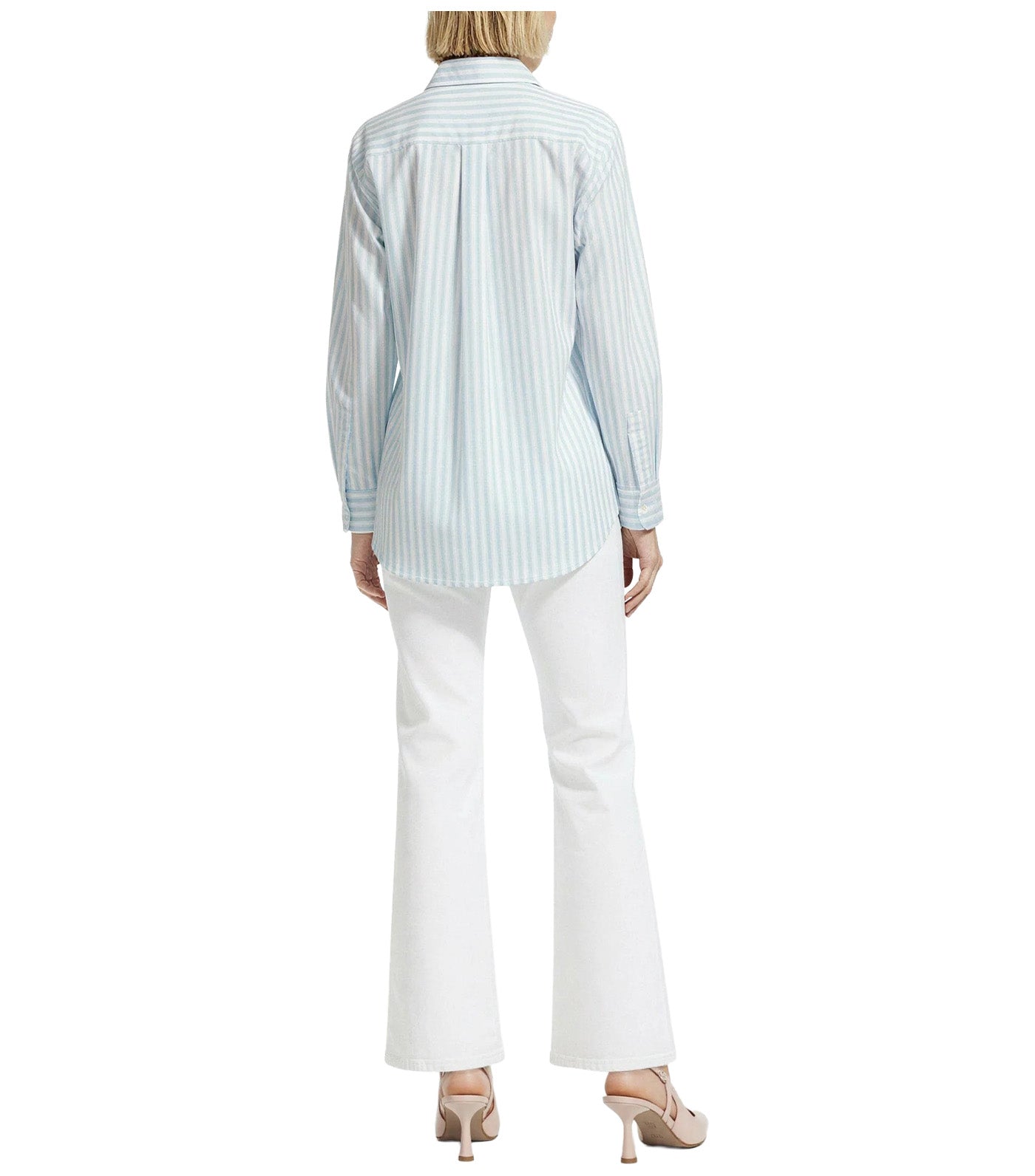 Button Front Shirt Blue Multi