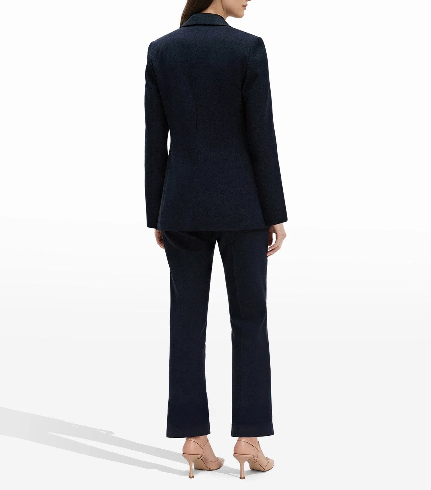 Anne Klein Faux Double Breasted Jacket Dark Blue