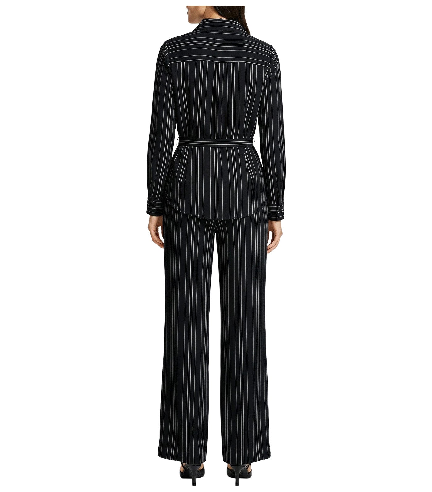 Wide Leg Pull On Elastic Pant Black Multi