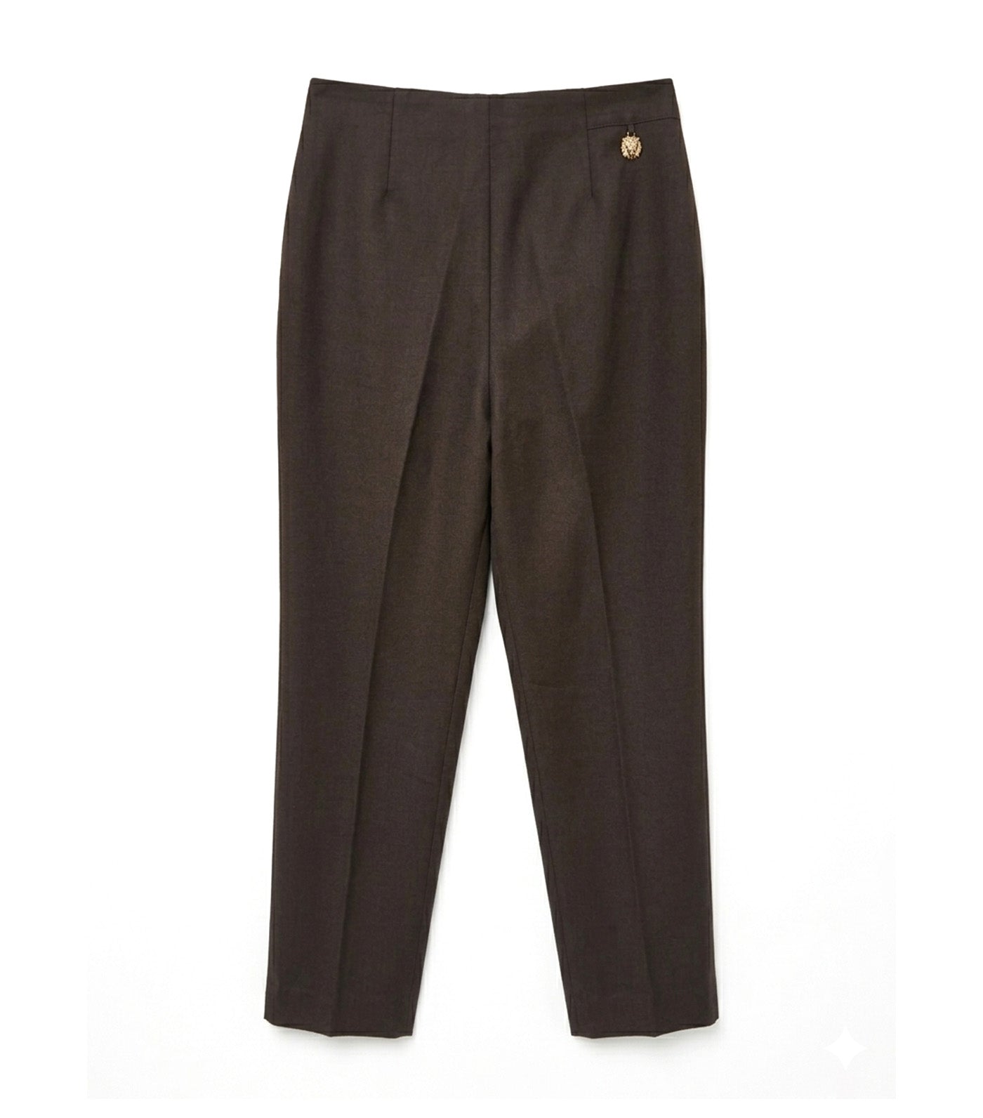 Pull-On Hollywood Waist Straight Ankle Pant Black