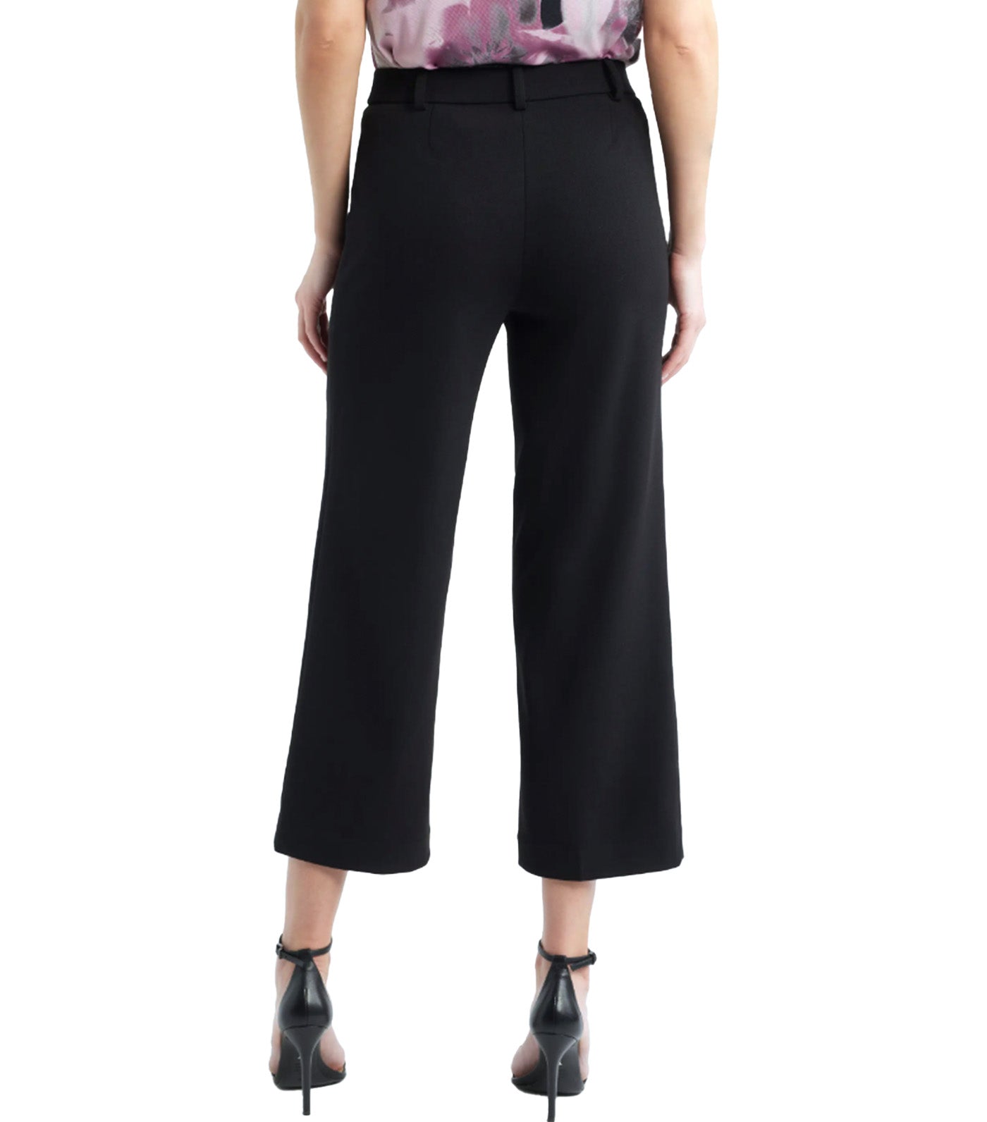 Wide Leg Crop Pants Black