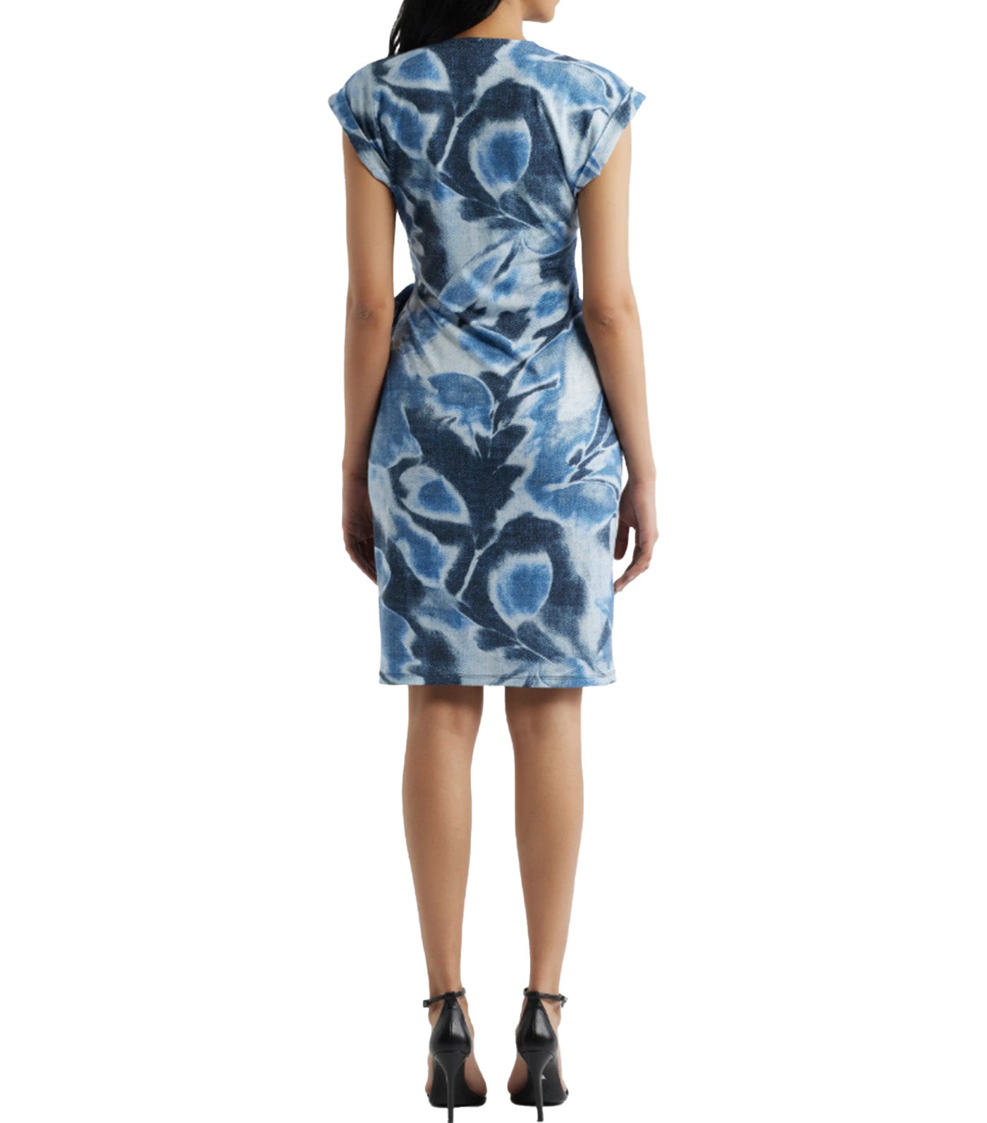 Floral Wrap Dress Blue Multi