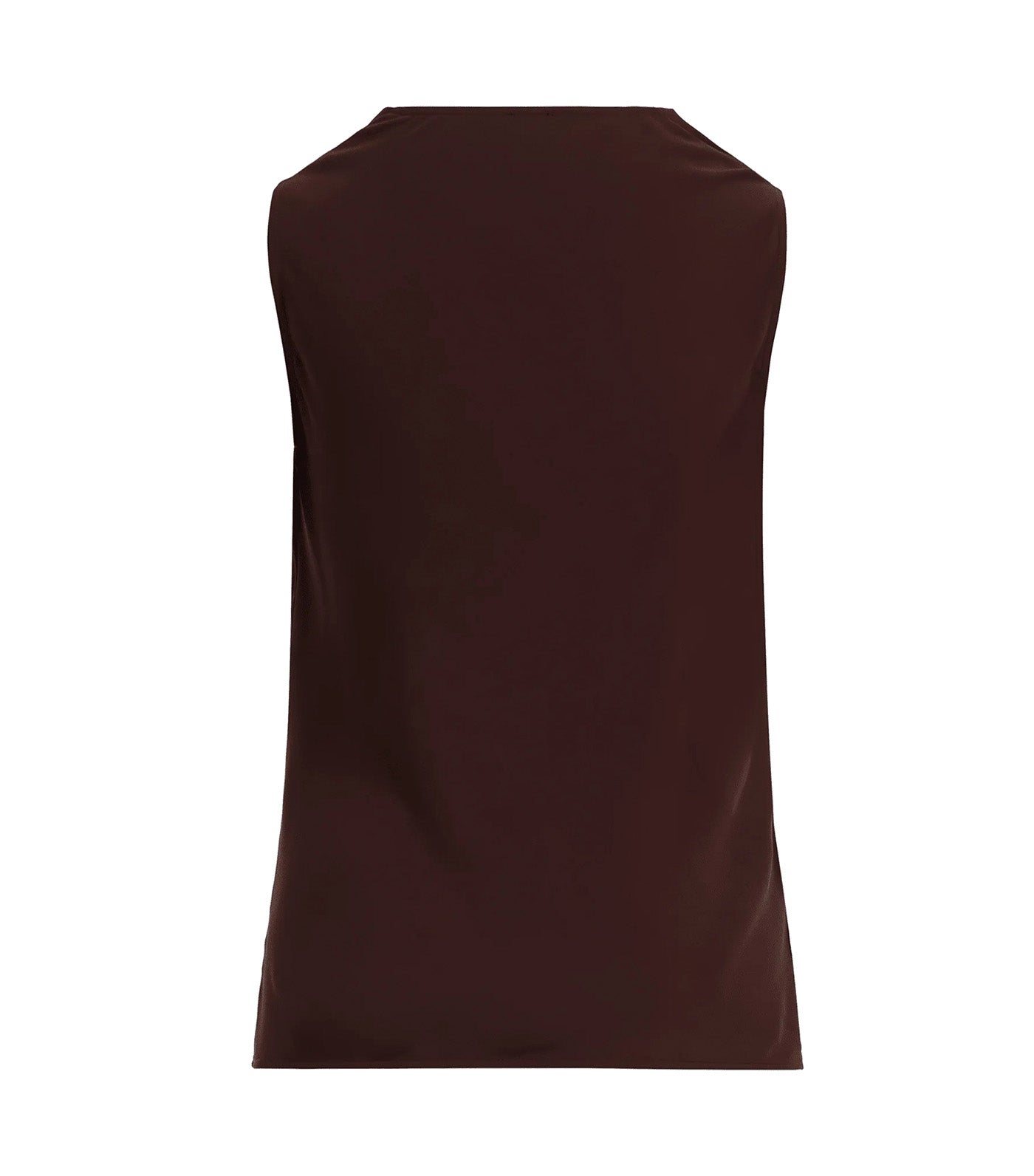Sleeveless Cowl Neck Blouse Dark Brown