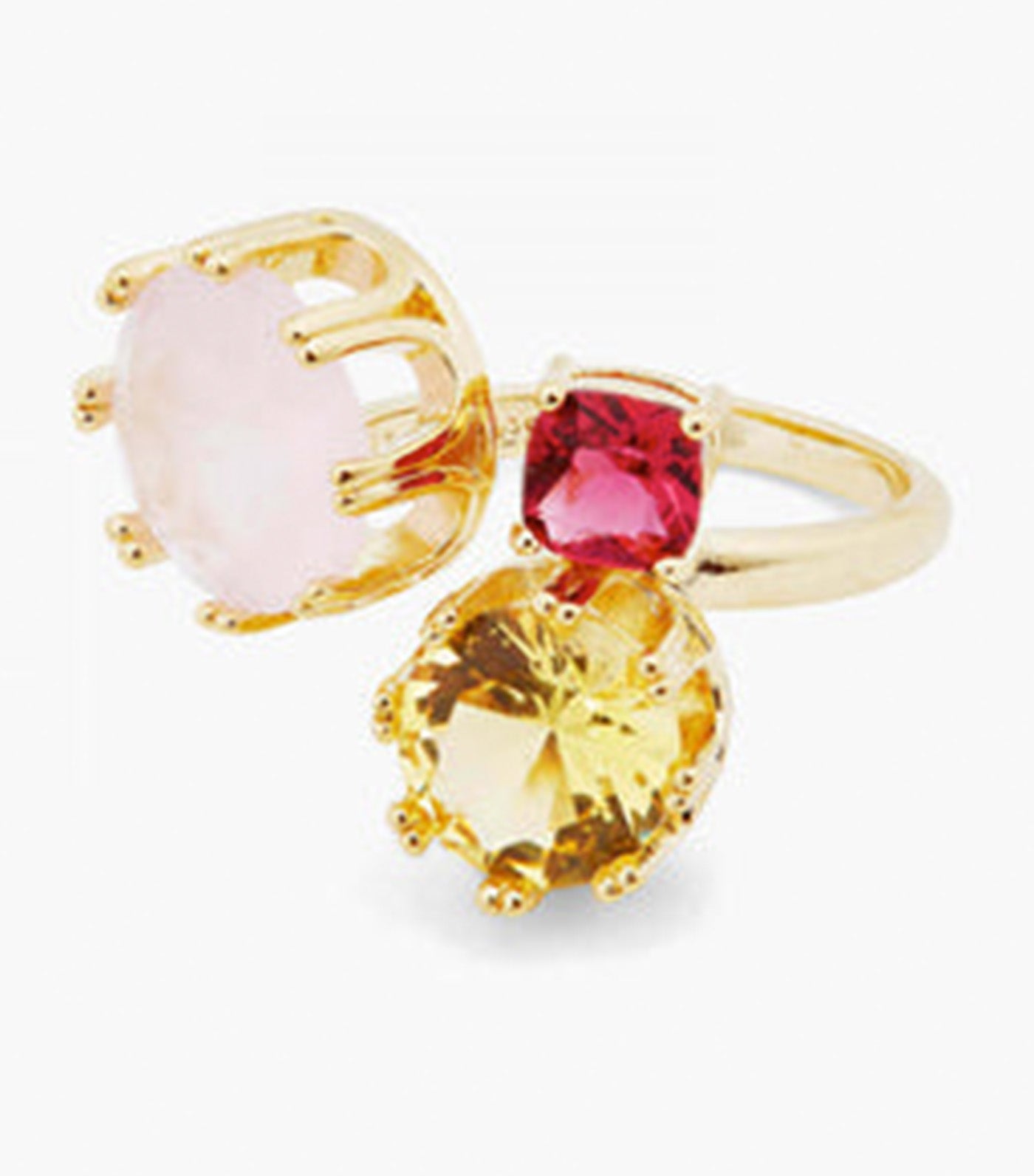 Pink and Yellow Stones Ring