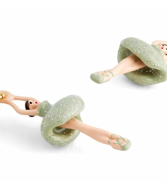 Mini Pas Dedeux Earrings Green