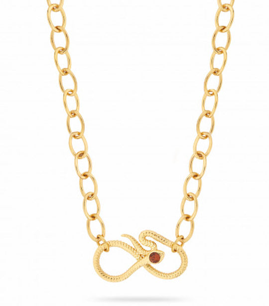 Oval Link And Egyptian Snake Necklace
