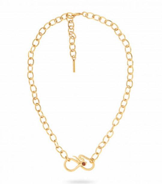 Oval Link And Egyptian Snake Necklace