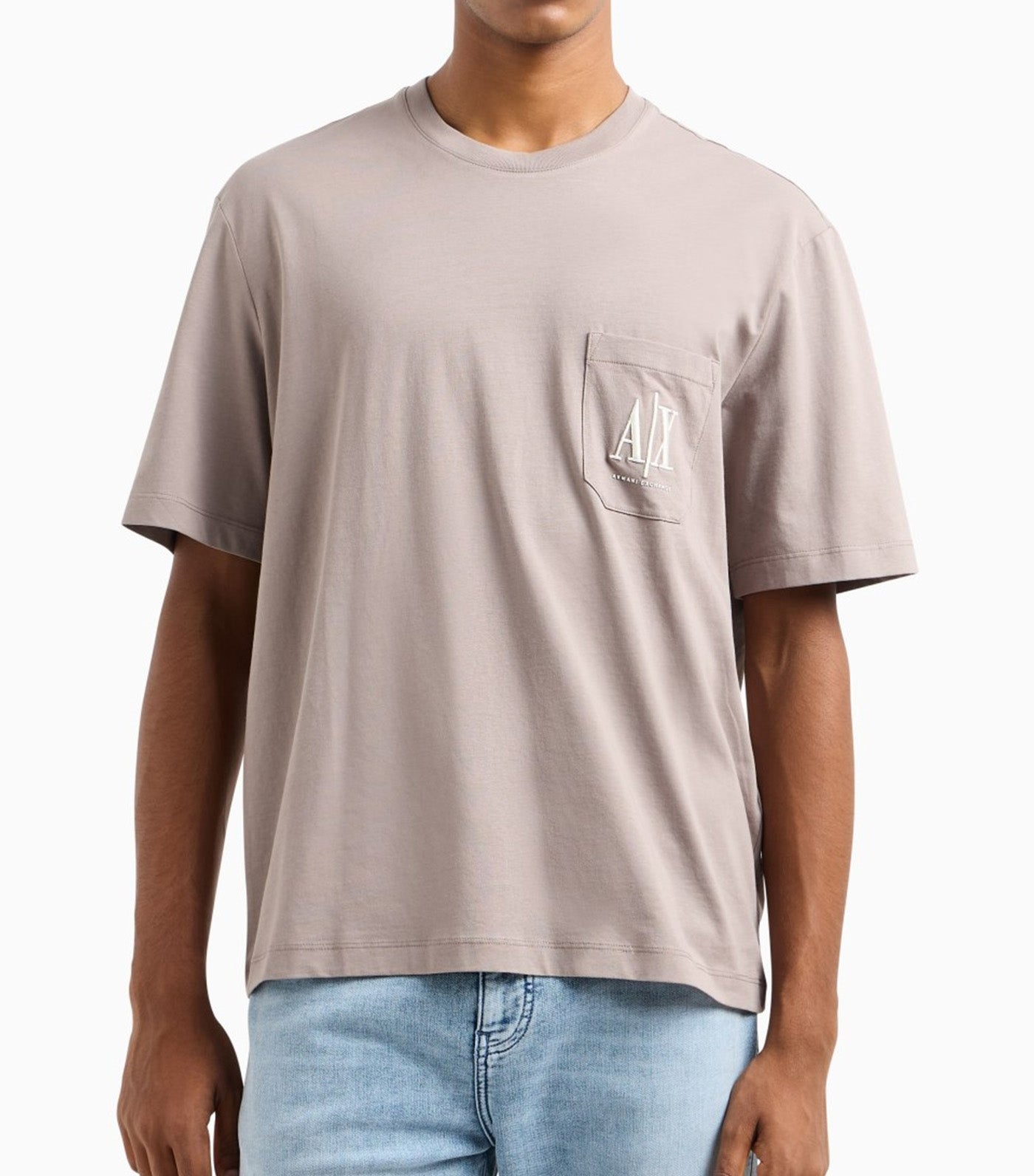 Regular Fit T-Shirt in Cotton Jersey Driftwood