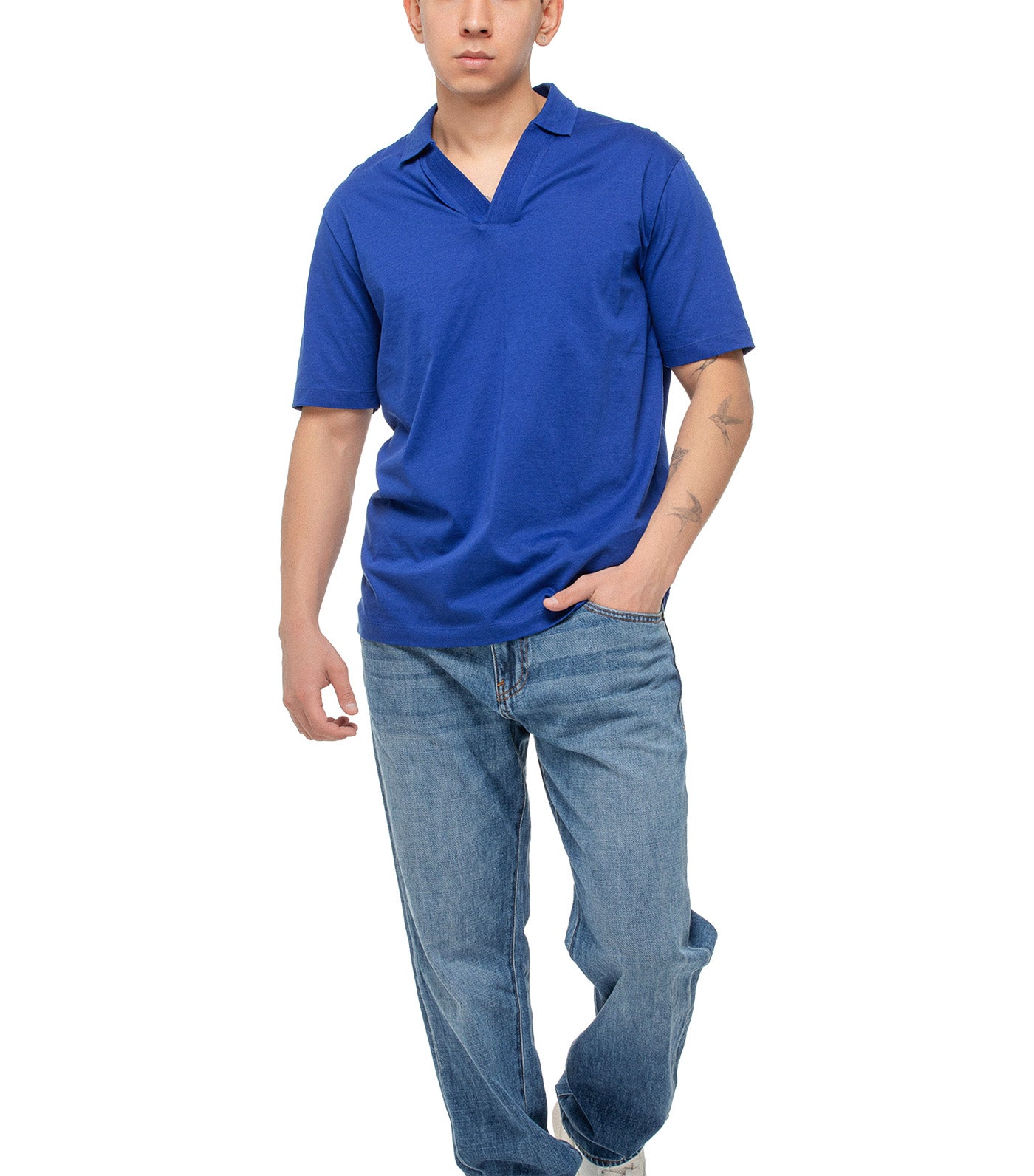 Regular Fit Polo Shirt in Mercerised Cotton