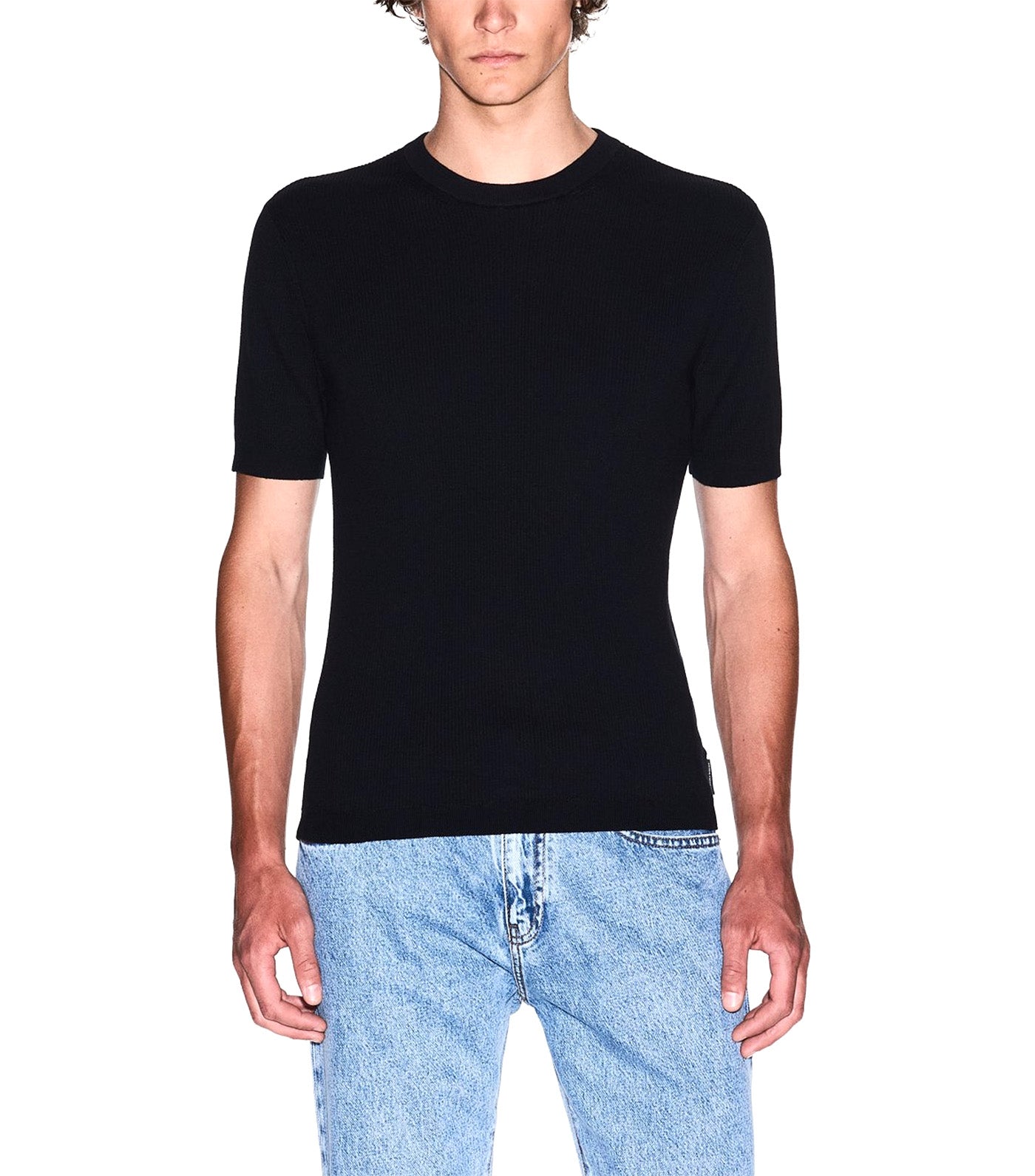 Cotton Crew Neck Sweater Black