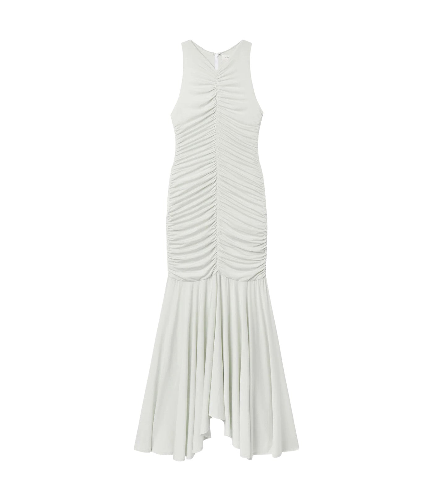 Ayla Ruched Knit Midi Dress Pale Mint