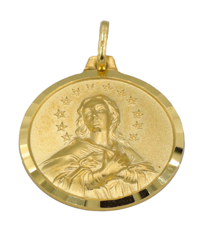Mother of Perpetual Help Medal 18k Yellow Gold