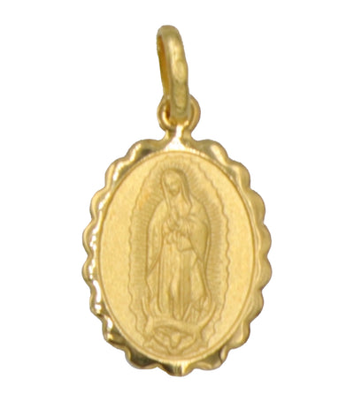 Our Lady of Guadalupe Oval Medal 18k Yellow Gold