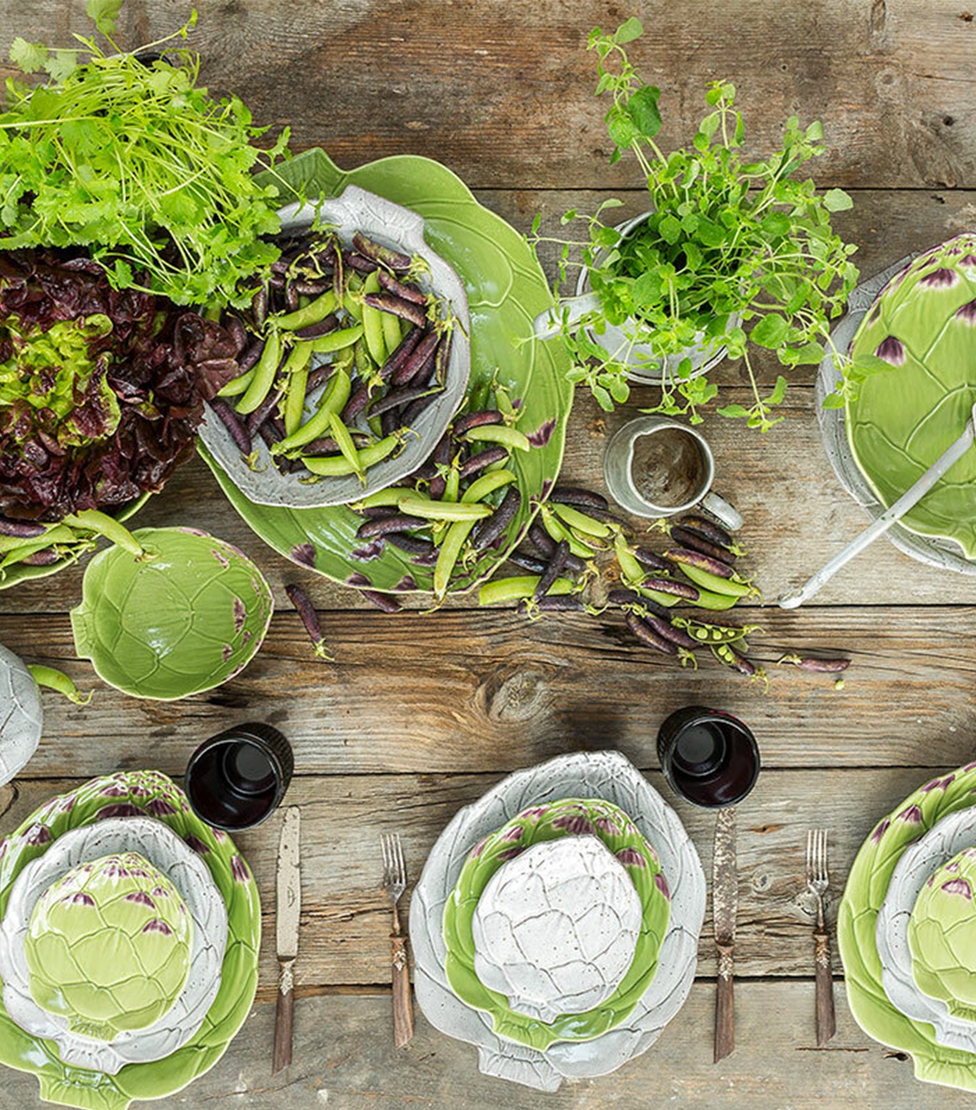 Bordallo Pinheiro Artichoke Tableware Collection
