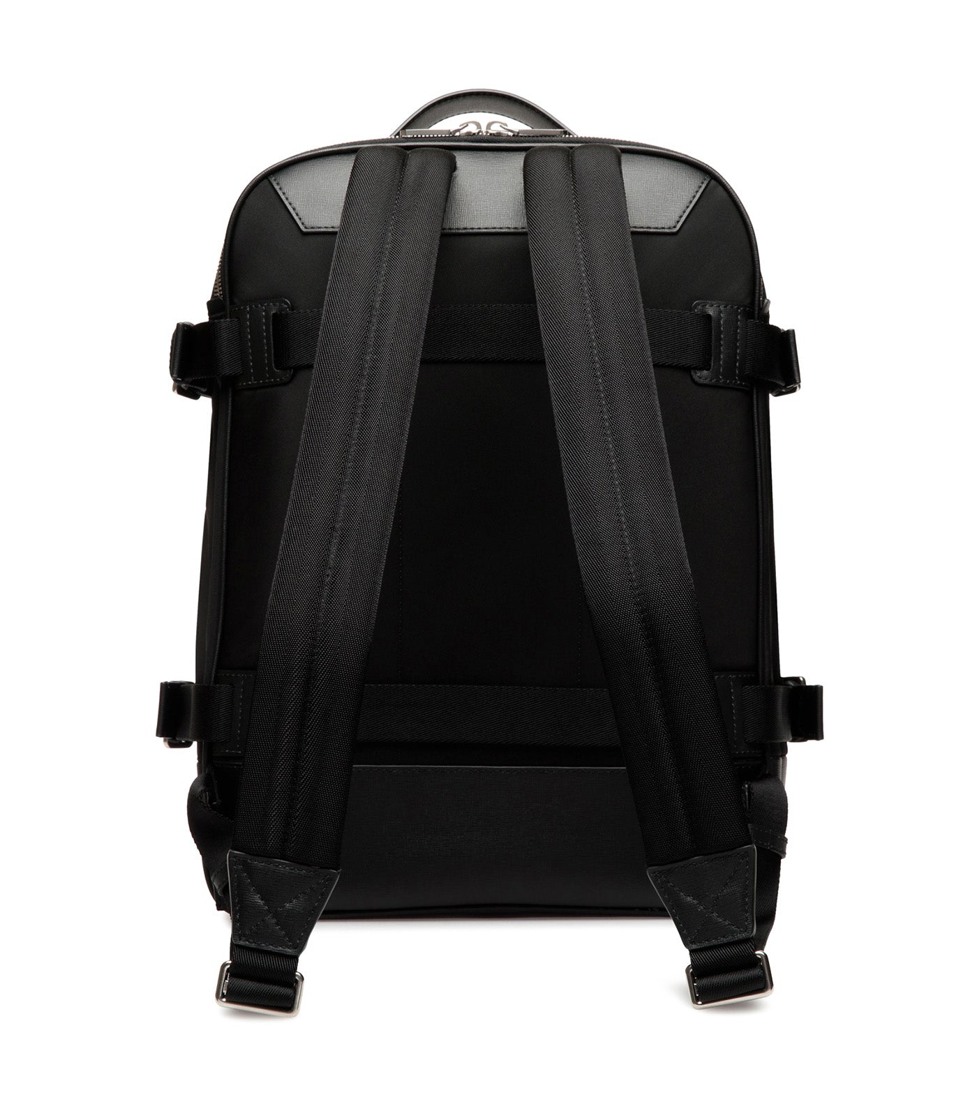 Vogel Backpack in Nylon and Recycled Leather Black