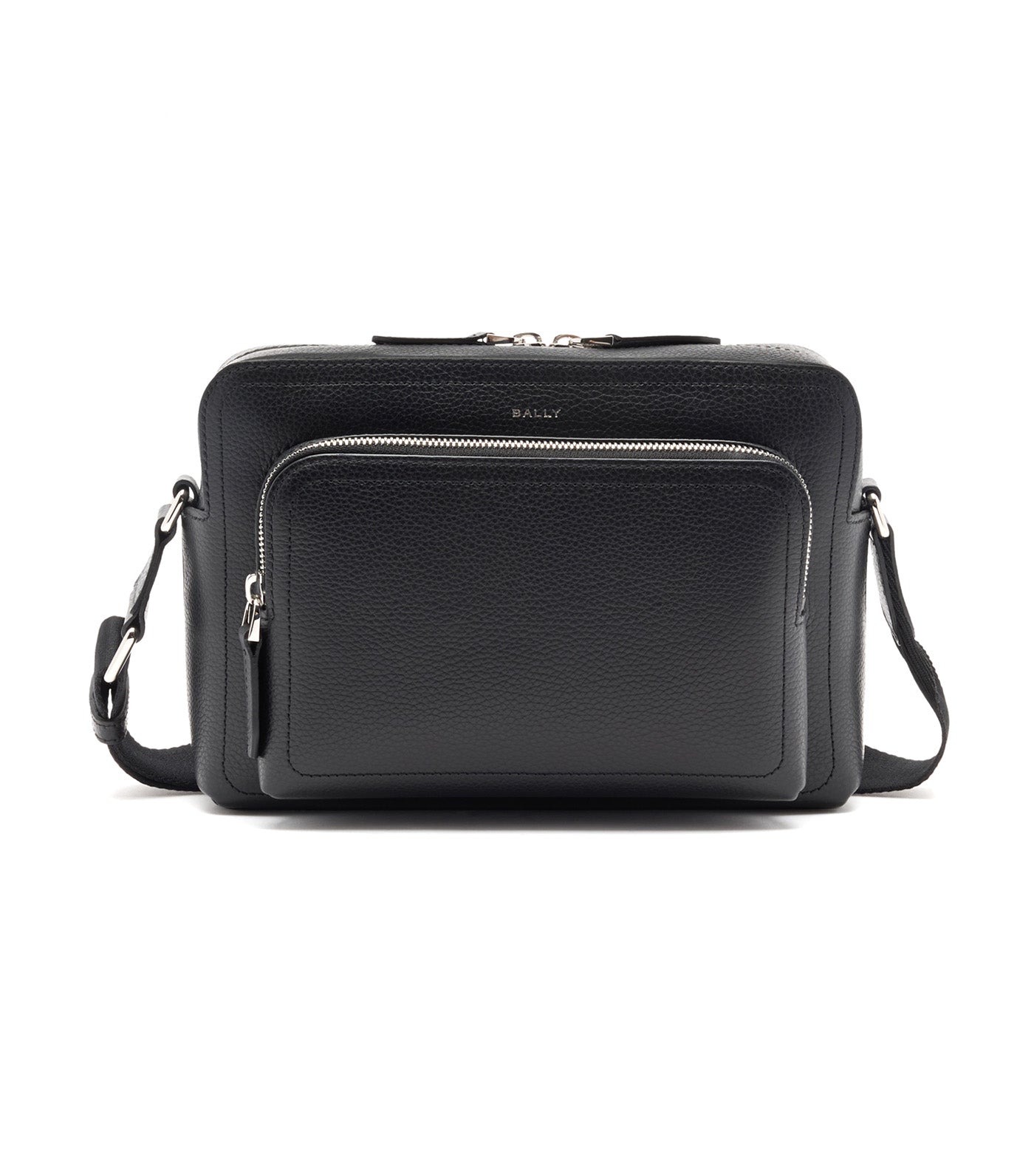 Capitol Crossbody Bag in Grained Leather Black