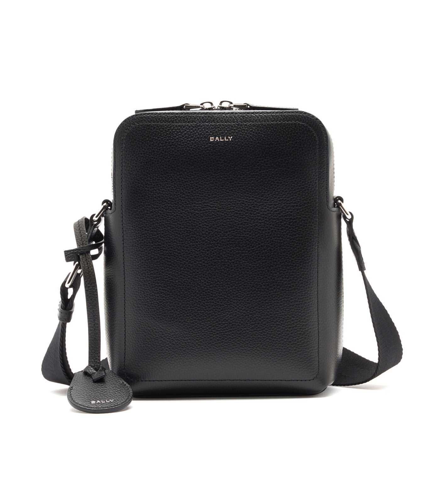 Capitol Crossbody Bag in Grained Leather Black