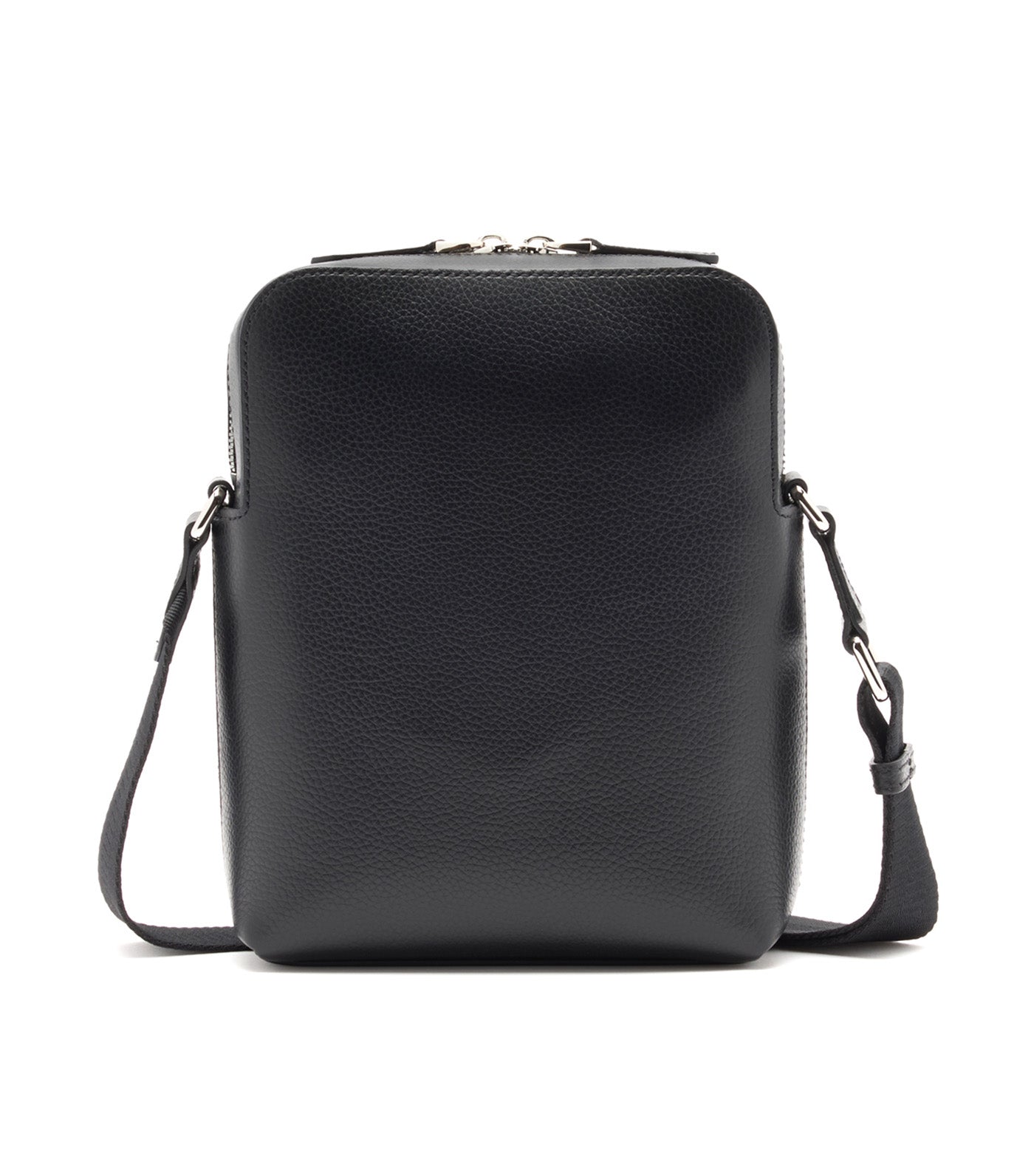 Capitol Crossbody Bag in Grained Leather Black