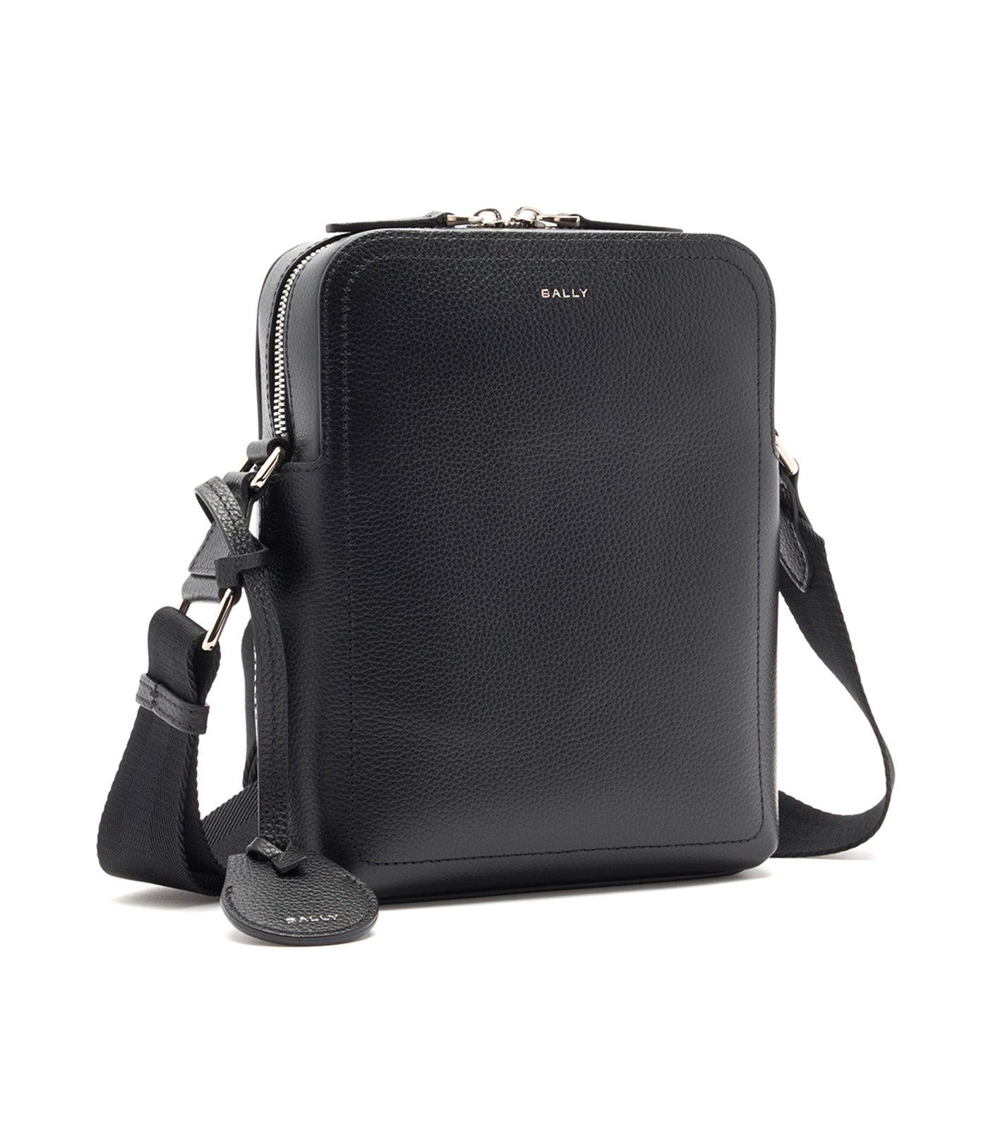 Capitol Crossbody Bag in Grained Leather Black