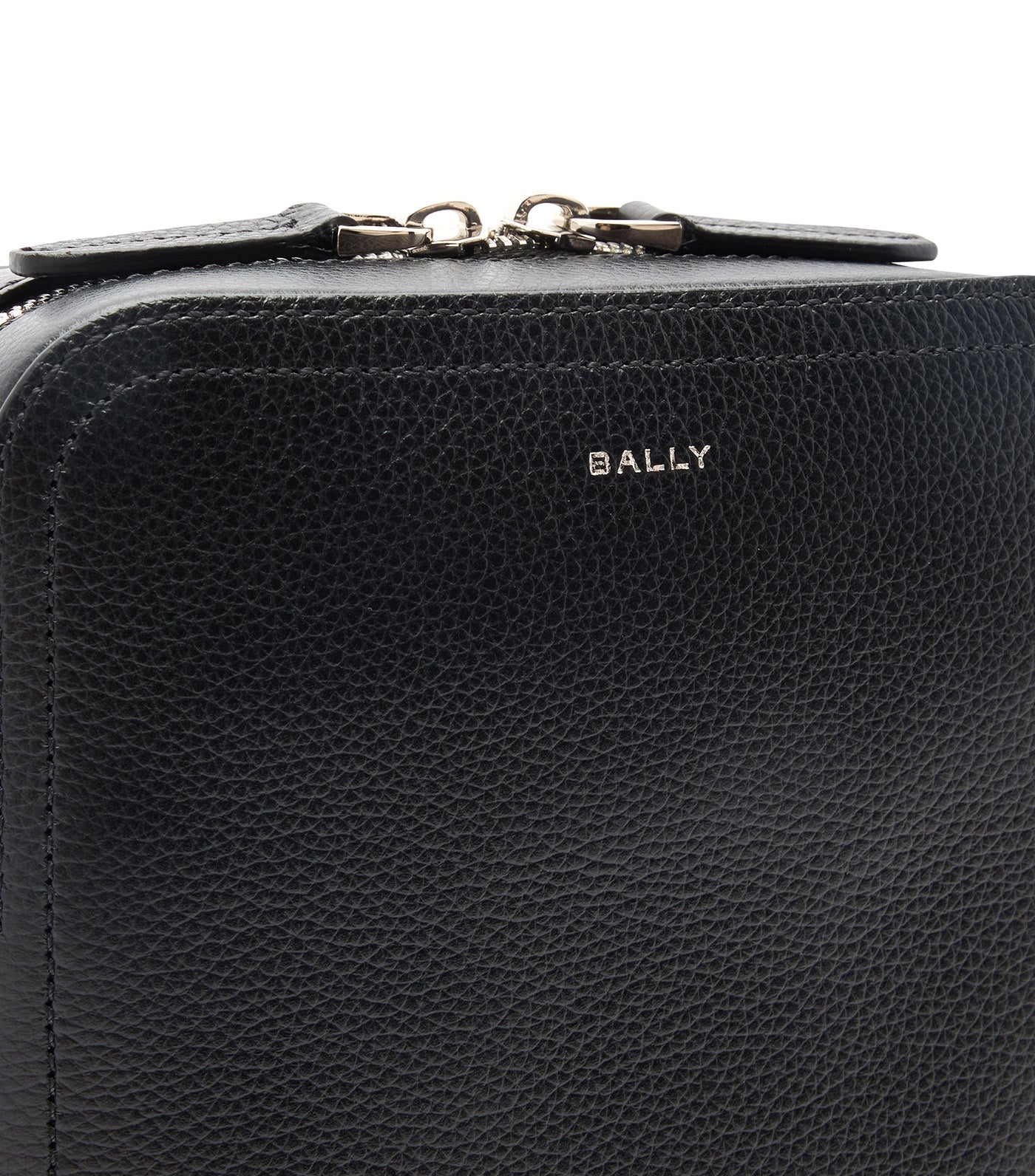 Capitol Crossbody Bag in Grained Leather Black