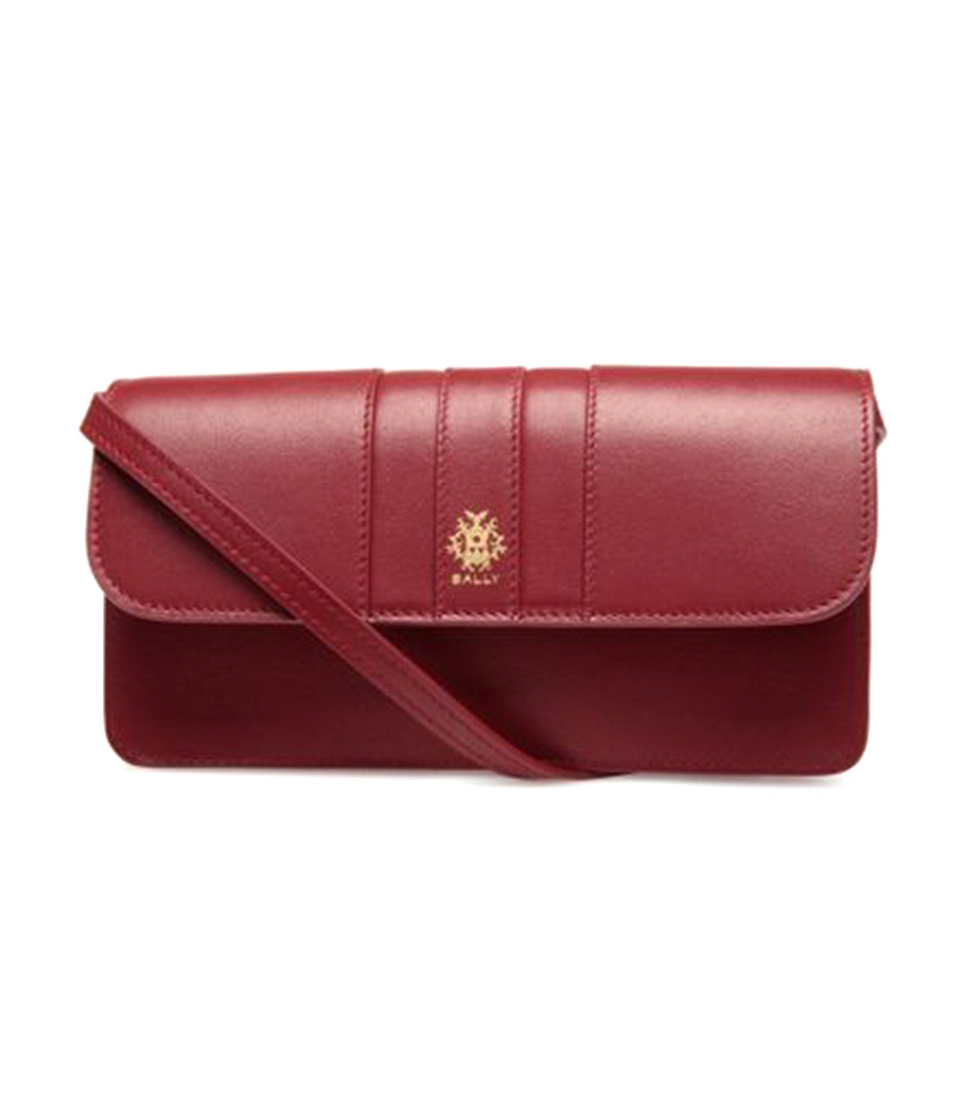 Signature Phone Wallet in Leather Ruby Red