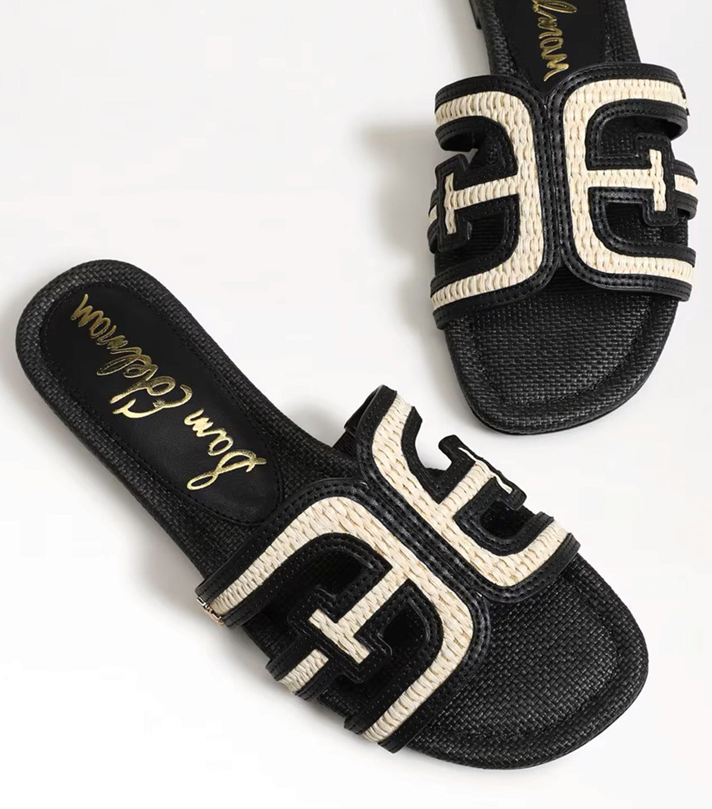 Bay Multicolor Slide Sandal Black