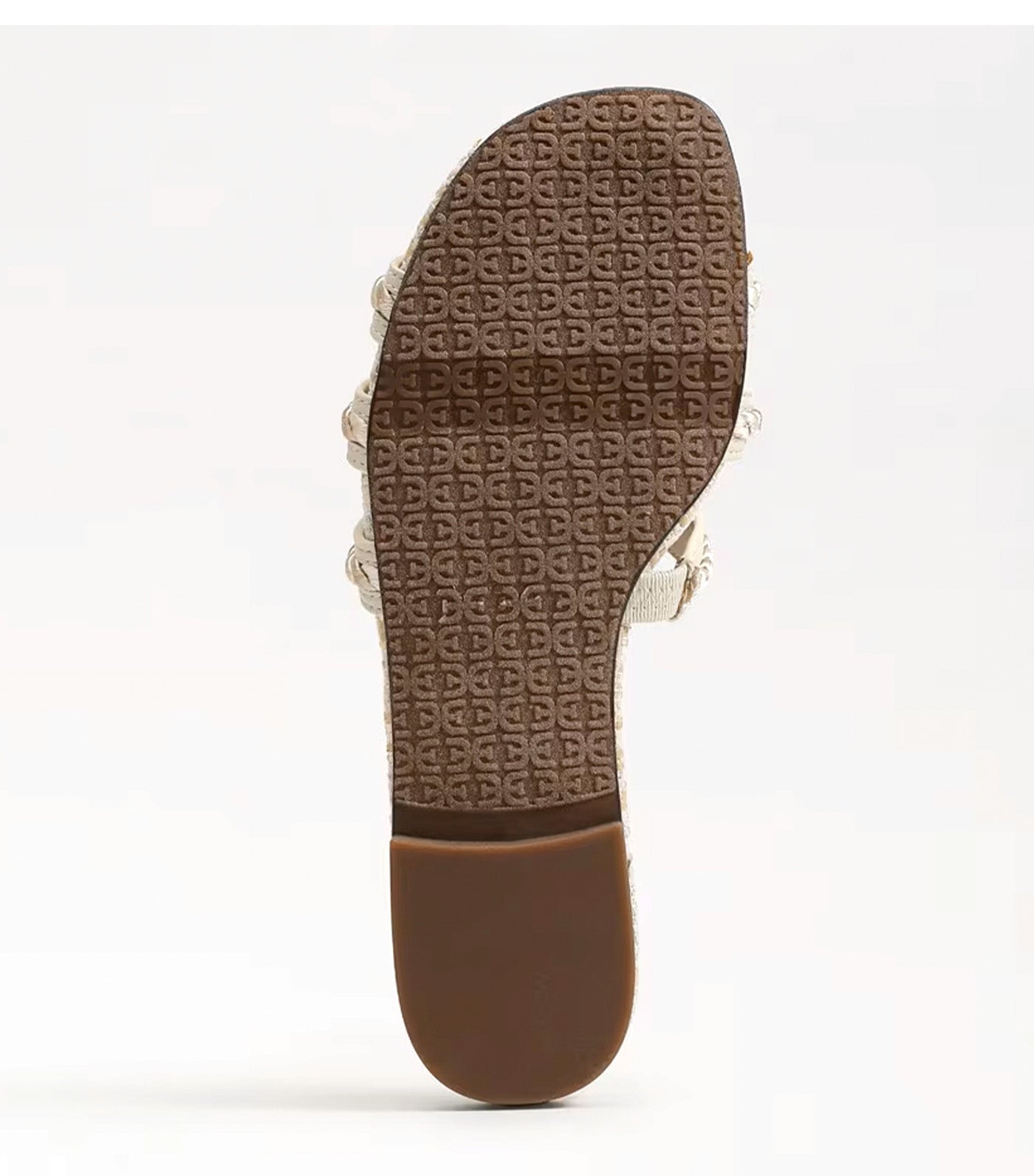 Sam Edelman Bay Twist Slide Sandal Faux Raffia Modern Ivory
