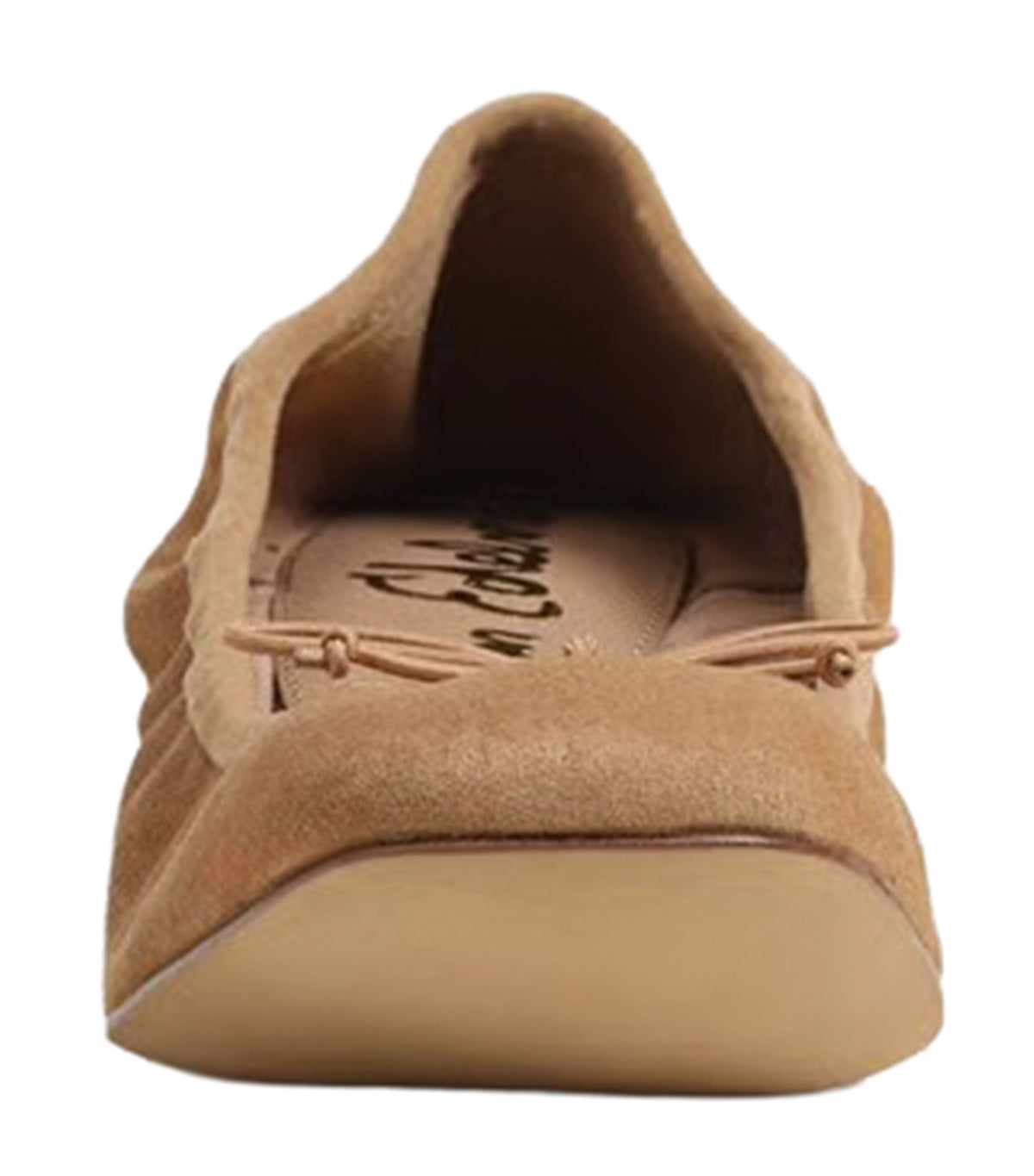 Belle Block Heel Ballet Flat Cyprus Tan Suede