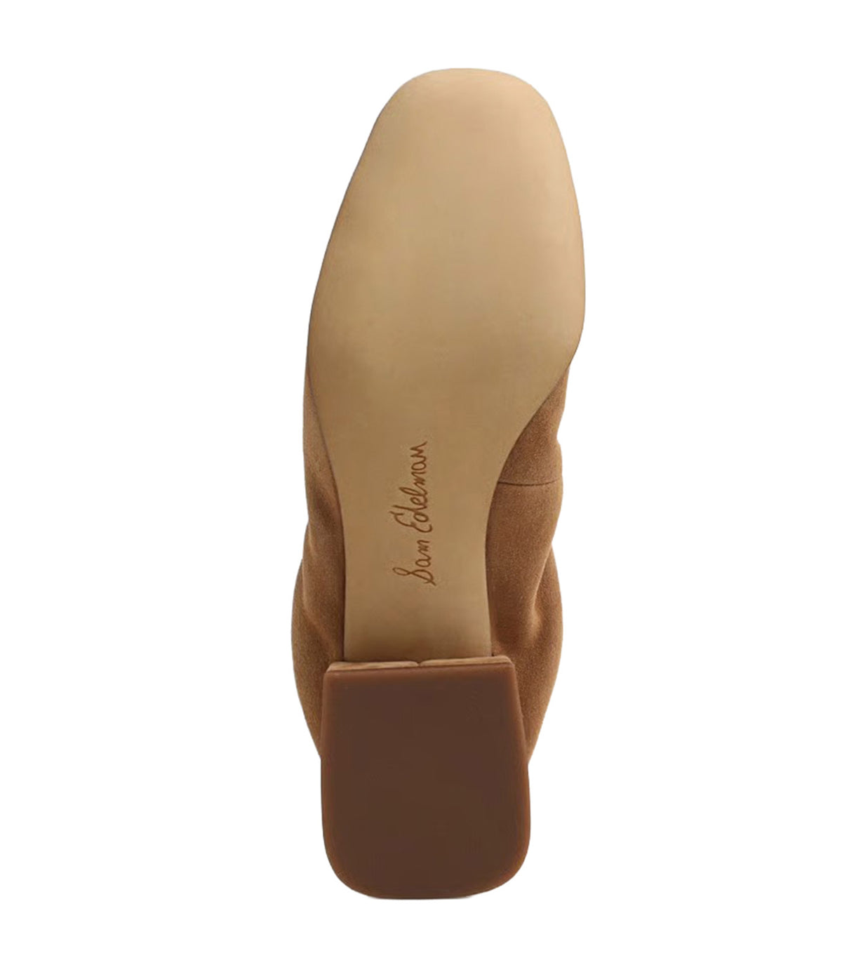 Belle Block Heel Ballet Flat Cyprus Tan Suede