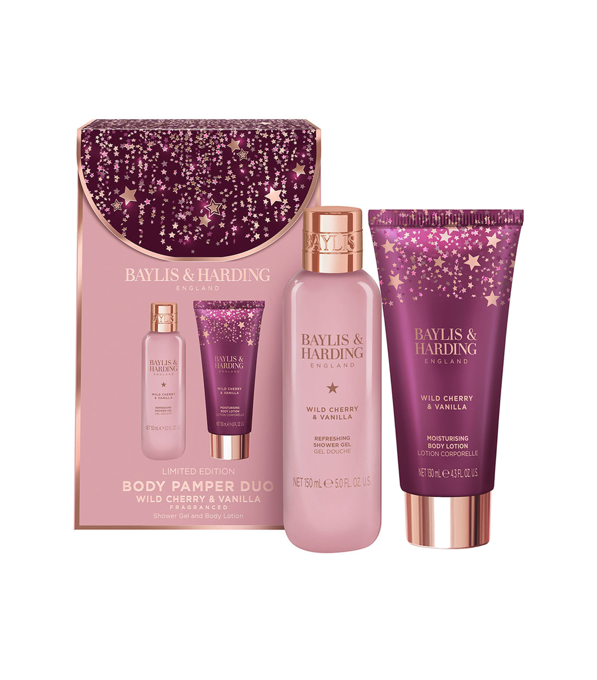 Wild Cherry & Vanilla Luxury Body Pamper Duo Gift Set