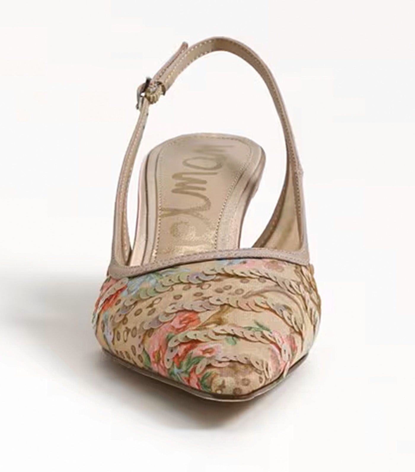 Sam Edelman Bianka Slingback Pump Mesh Fabric Ecru Multi