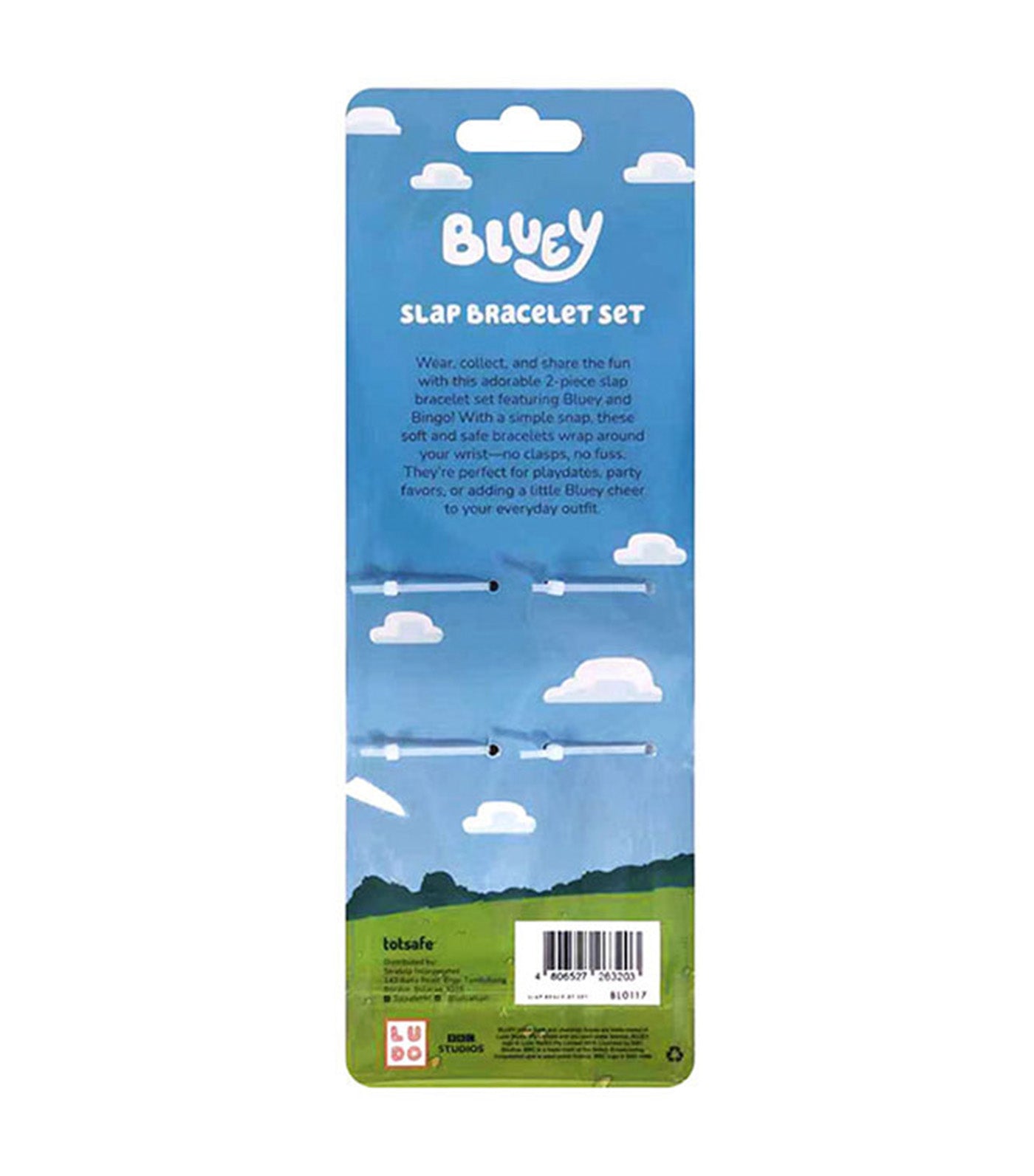 Totsafe Bluey and Bingo Slap Bracelet 2-Pc Set