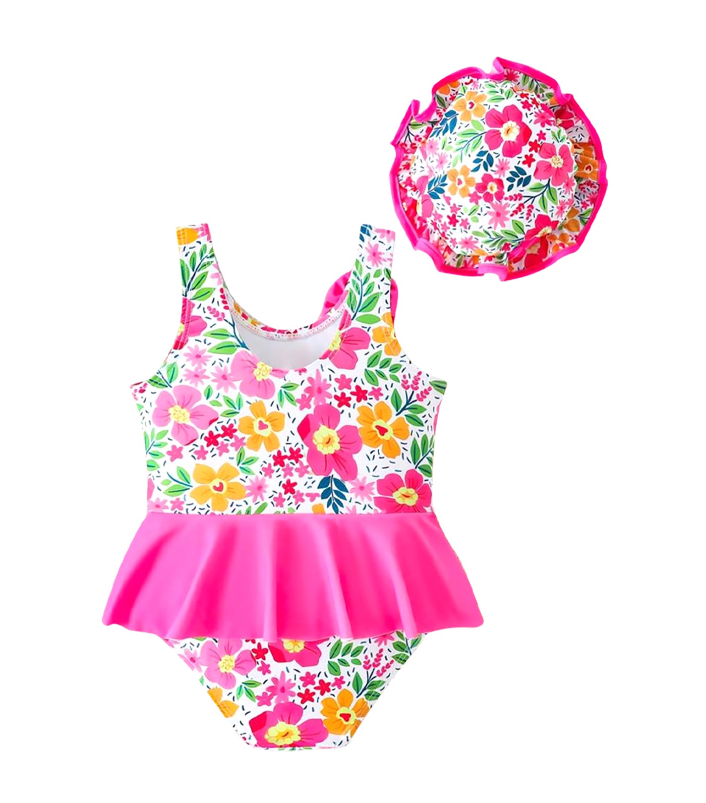 Blossom Rosy Swimsuits for Kids Multicolor