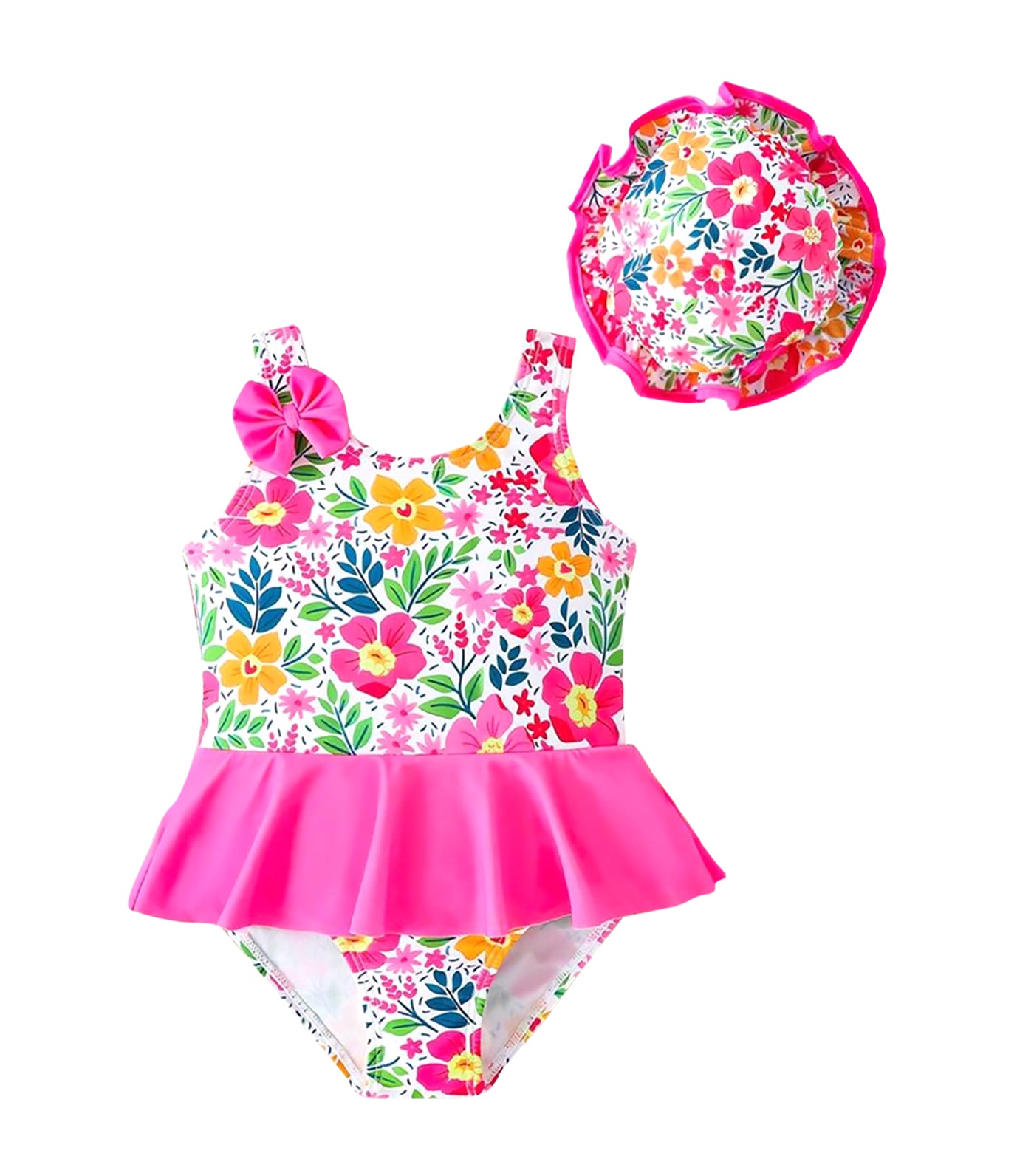Blossom Rosy Swimsuits for Kids Multicolor