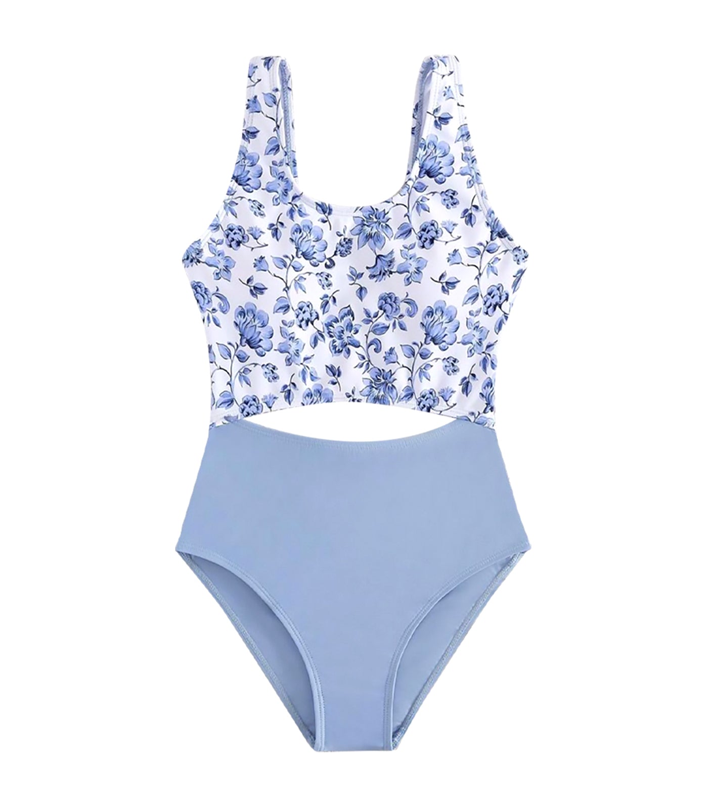 Fancy Monokini Swimsuit Blue
