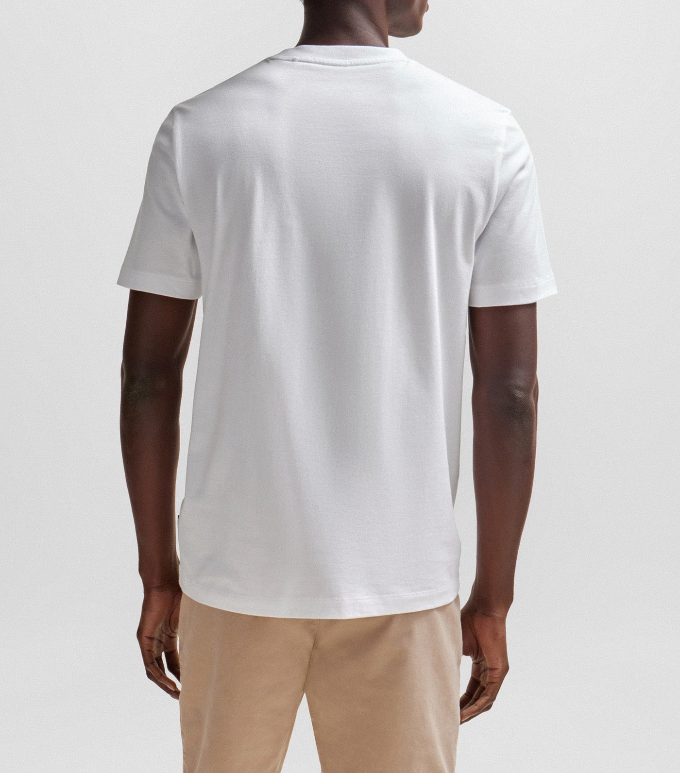 Cotton-Jersey T-Shirt with Logo in Signature Colors White