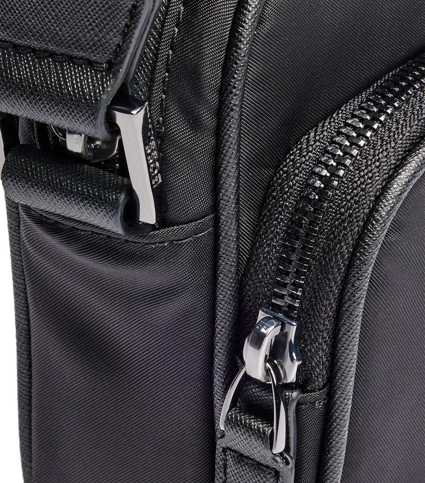 Twill Crossbody Bag with Double B Monogram Black