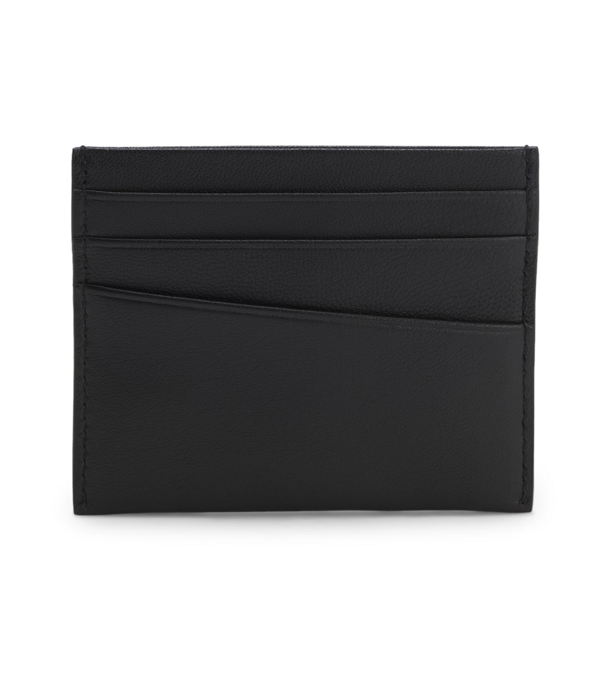 Leather Card Holder with Double B Monogram Black