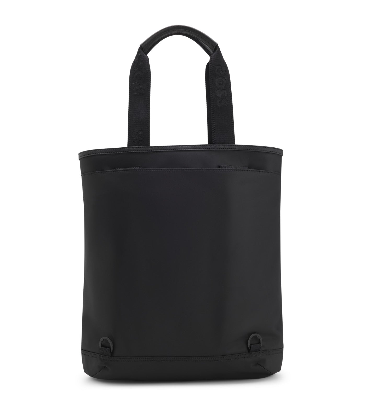 Tote Backpack with Double B Monogram Trim Black