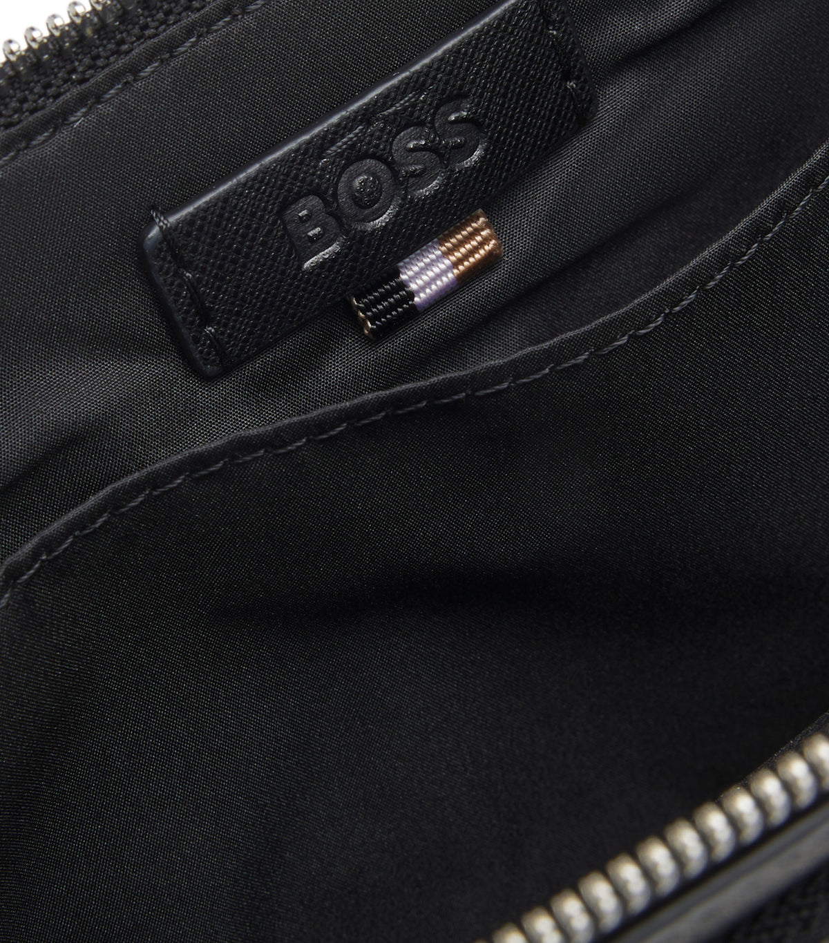 Slimline Belt Bag with Logo Lettering Black
