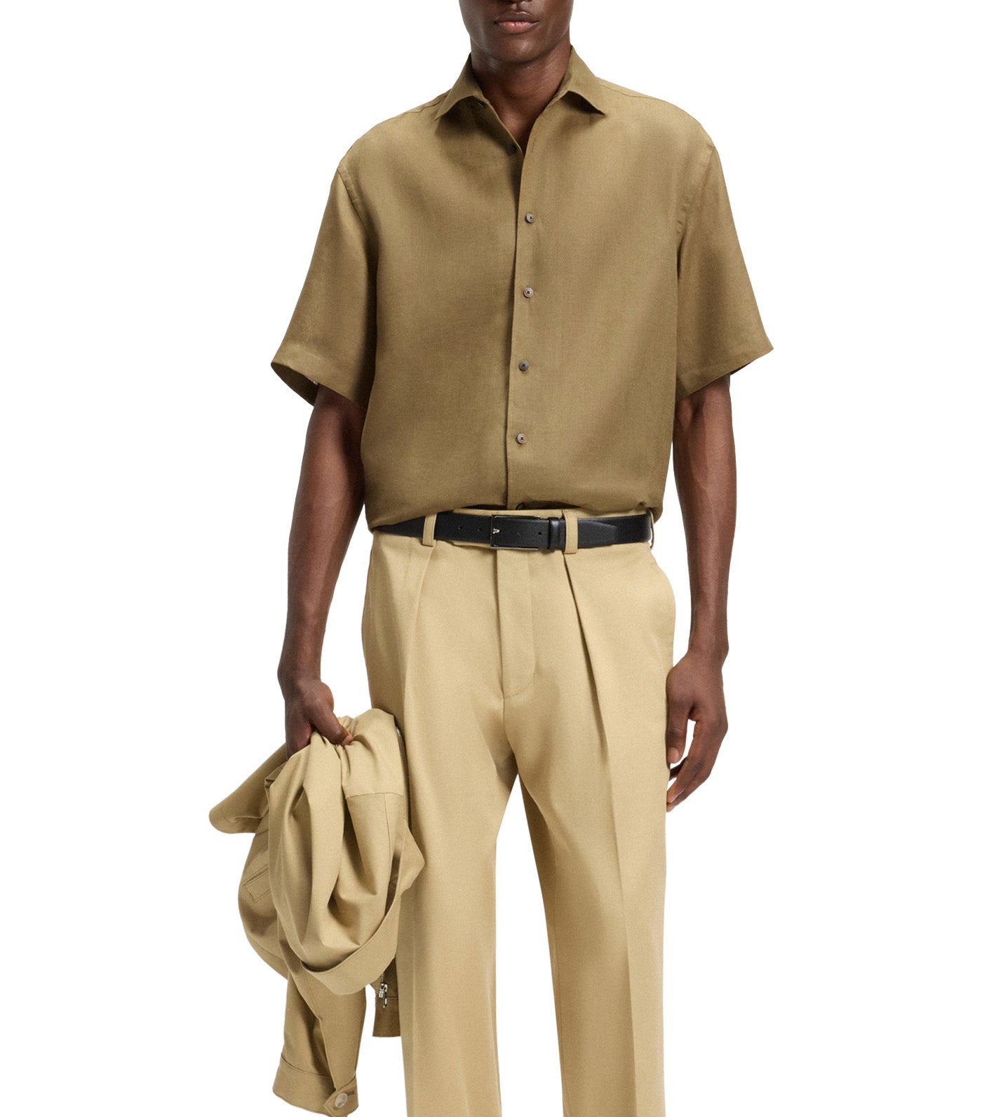 Beckham X BOSS Relaxed-Fit Shirt in Linen
