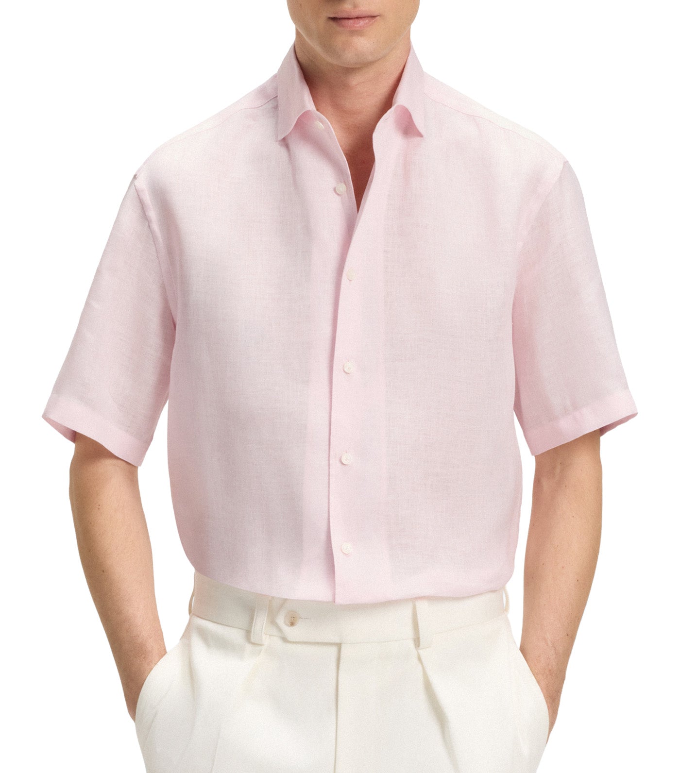 Beckham X BOSS Relaxed-Fit Shirt in Linen