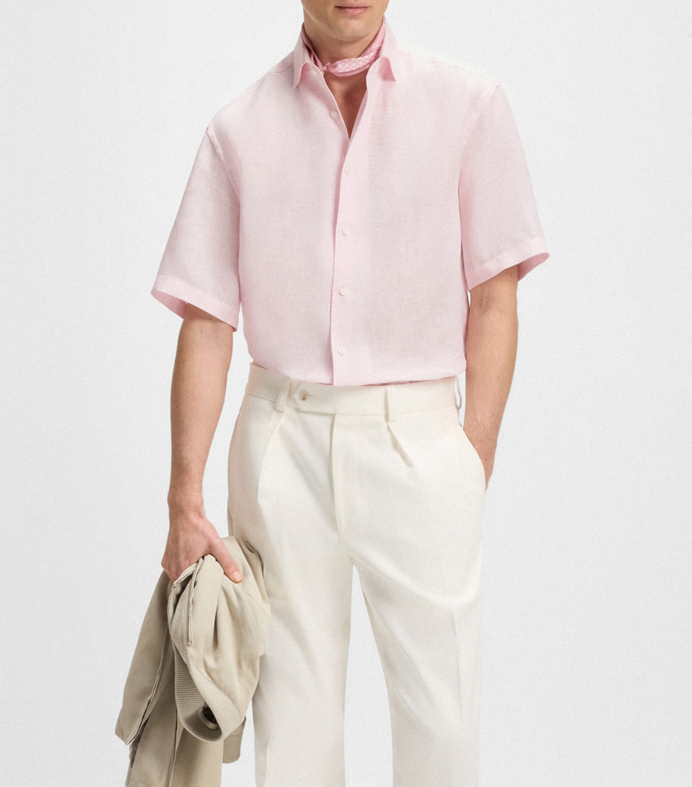 Beckham X BOSS Relaxed-Fit Shirt in Linen