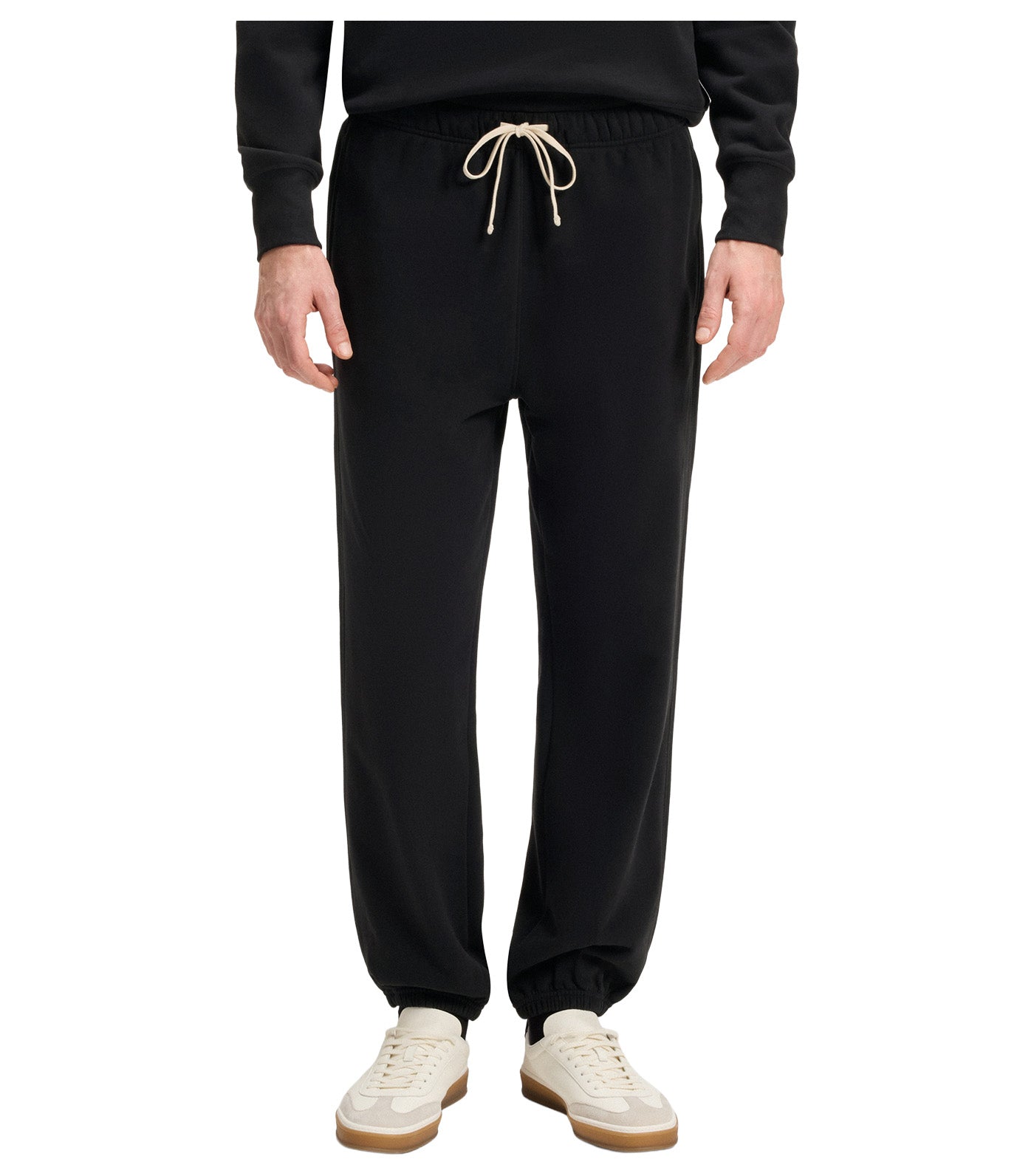 Beckham X BOSS Relaxed Tracksuit Bottoms in Cotton Terry Black